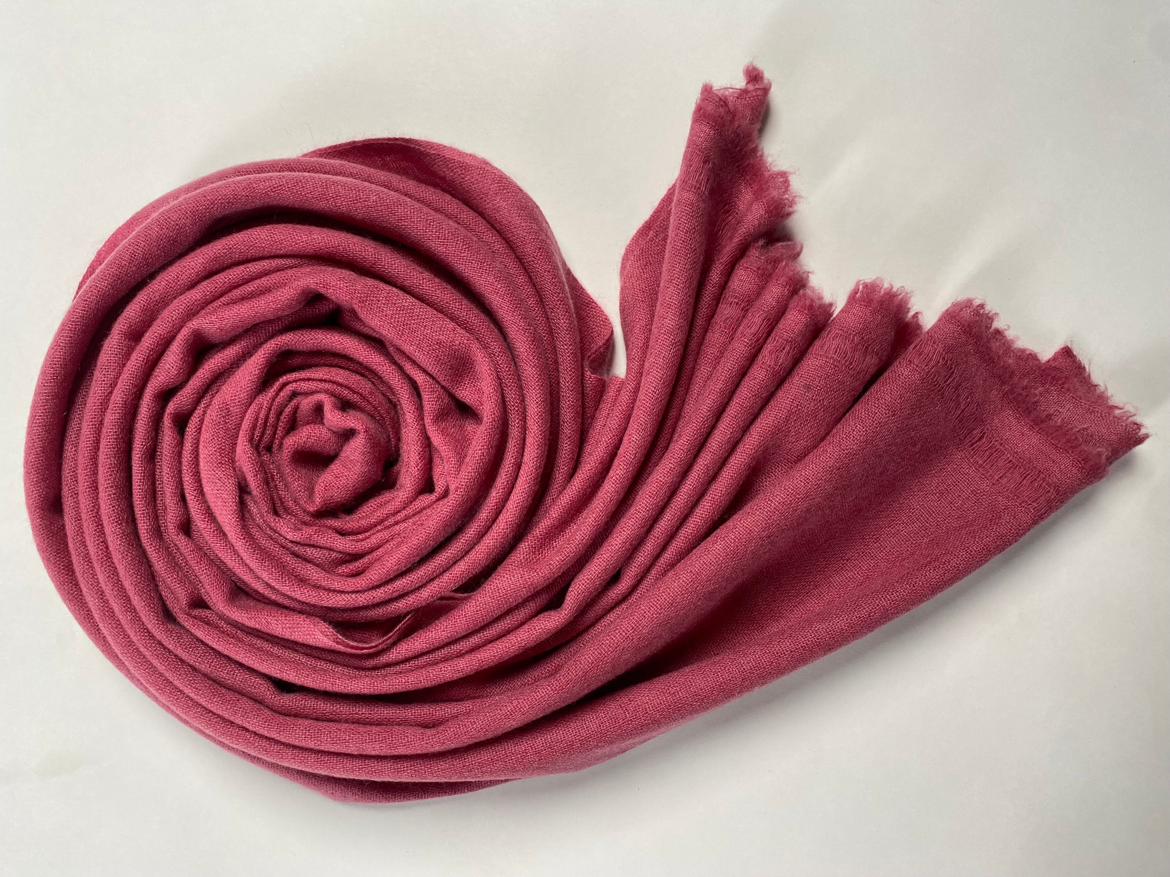 Double Lock Cashmere Schal - Granatapfel Rot - aura cashmere