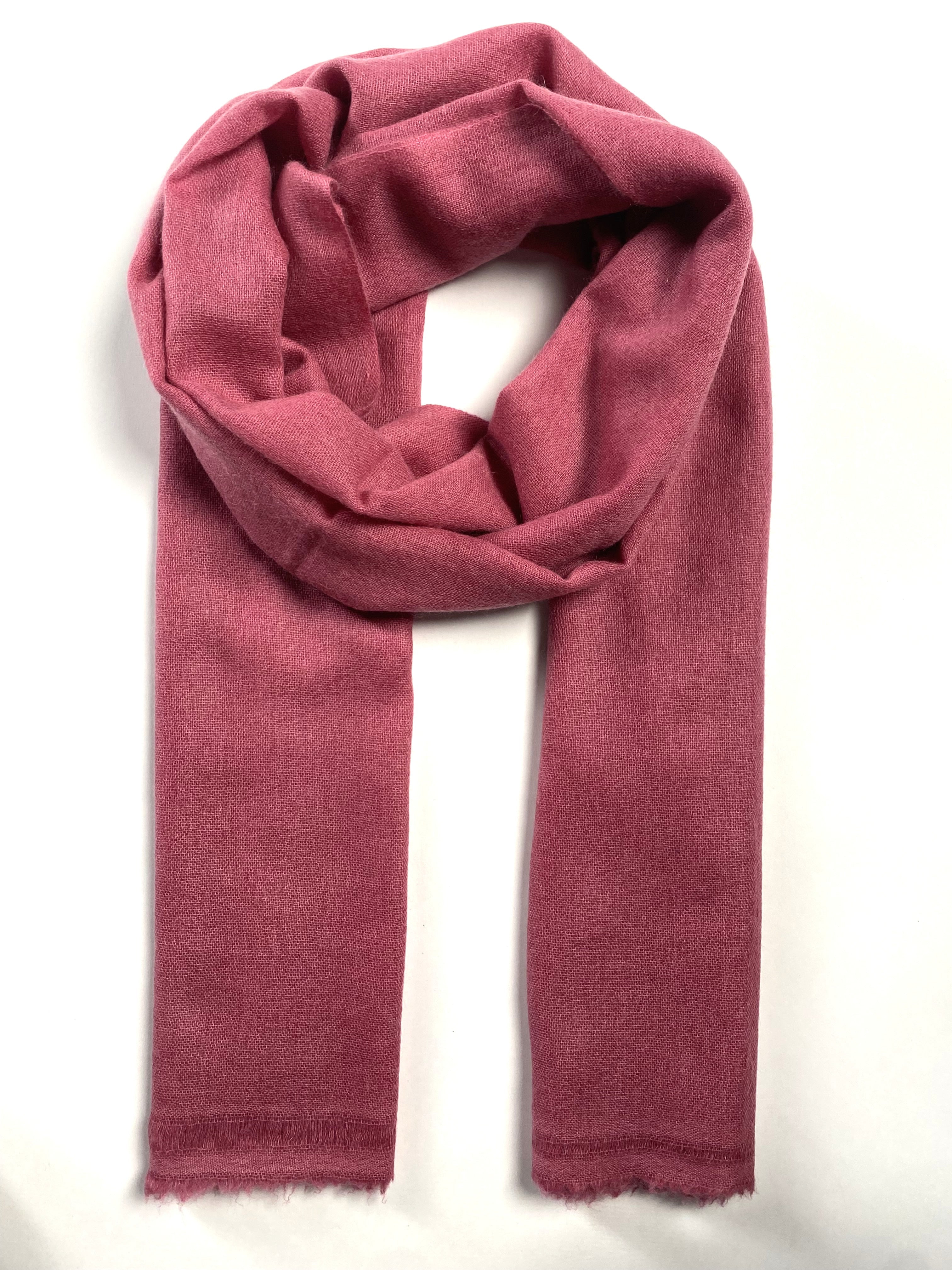 Double Lock Cashmere Schal - Granatapfel Rot - aura cashmere