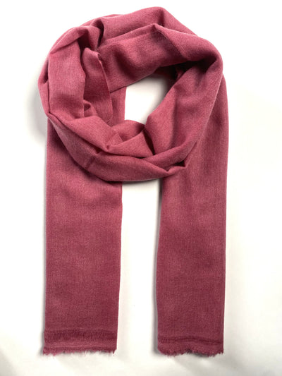 Double Lock Cashmere Schal - Granatapfel Rot - aura cashmere