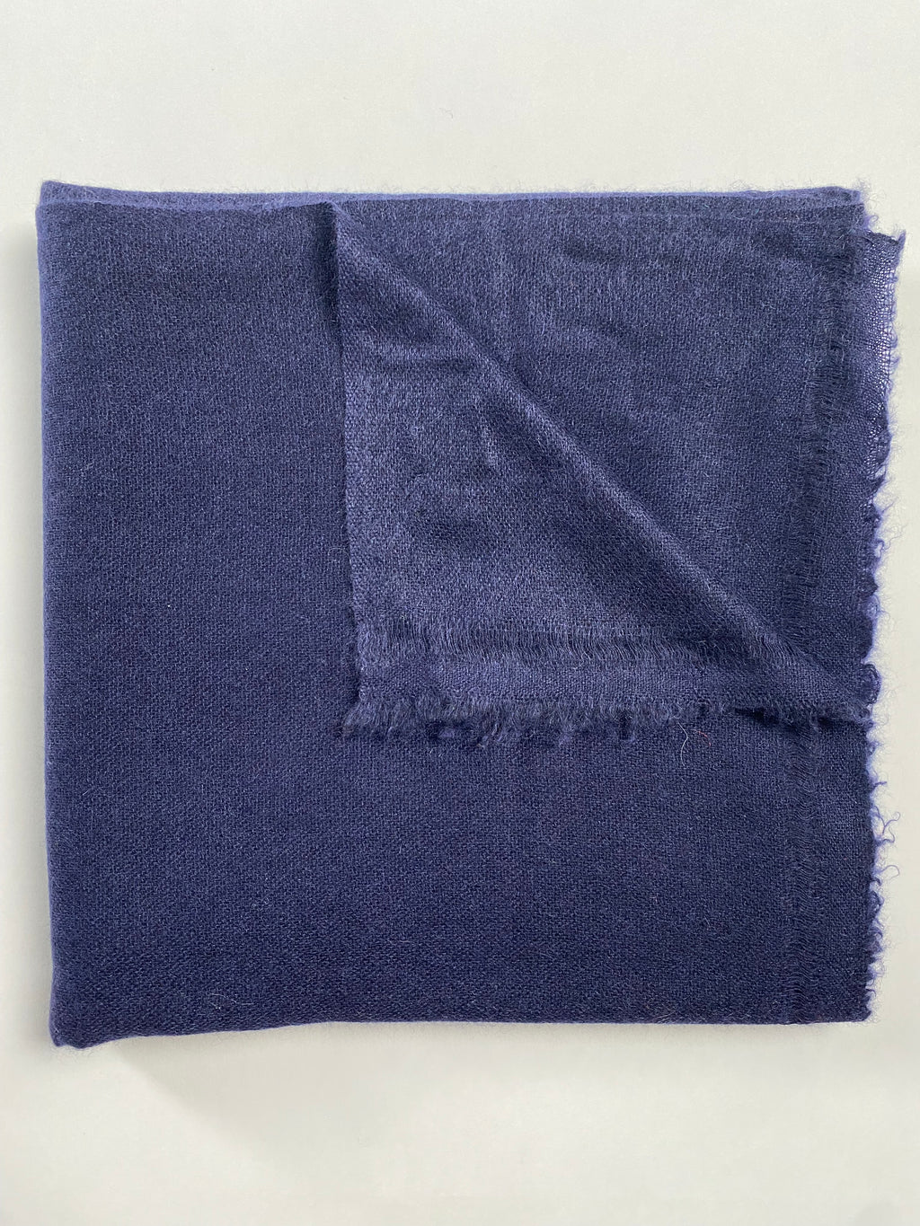 Double Lock Cashmere Schal - Nacht Blau - aura cashmere