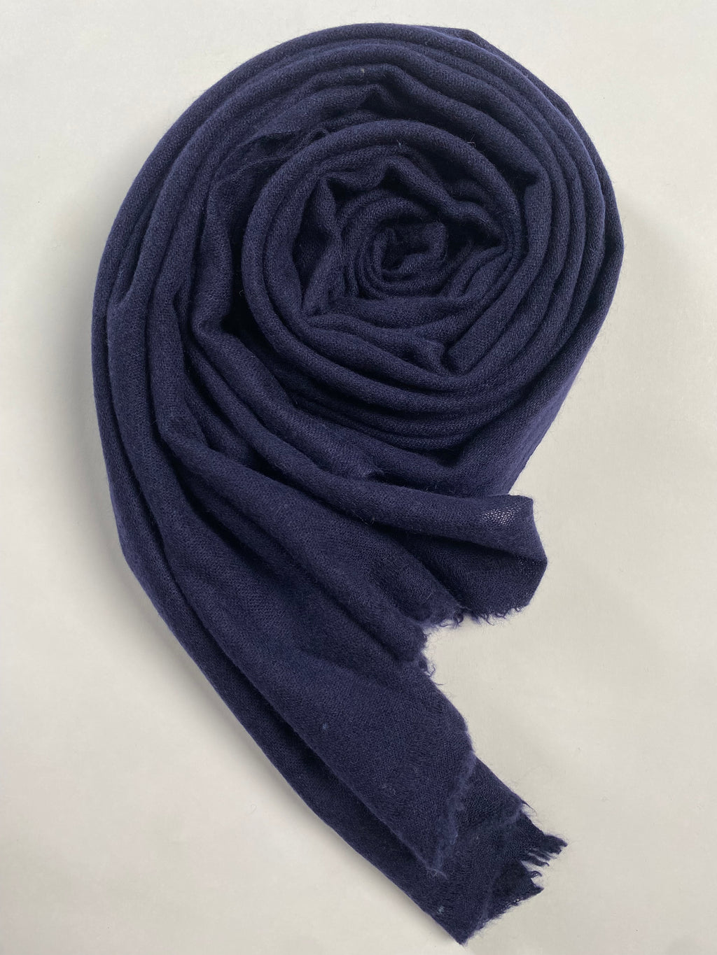 Double Lock Cashmere Schal - Nacht Blau - aura cashmere