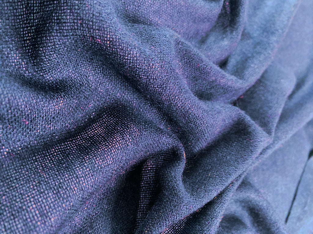 Double Lock Cashmere Schal - Nacht Blau - aura cashmere