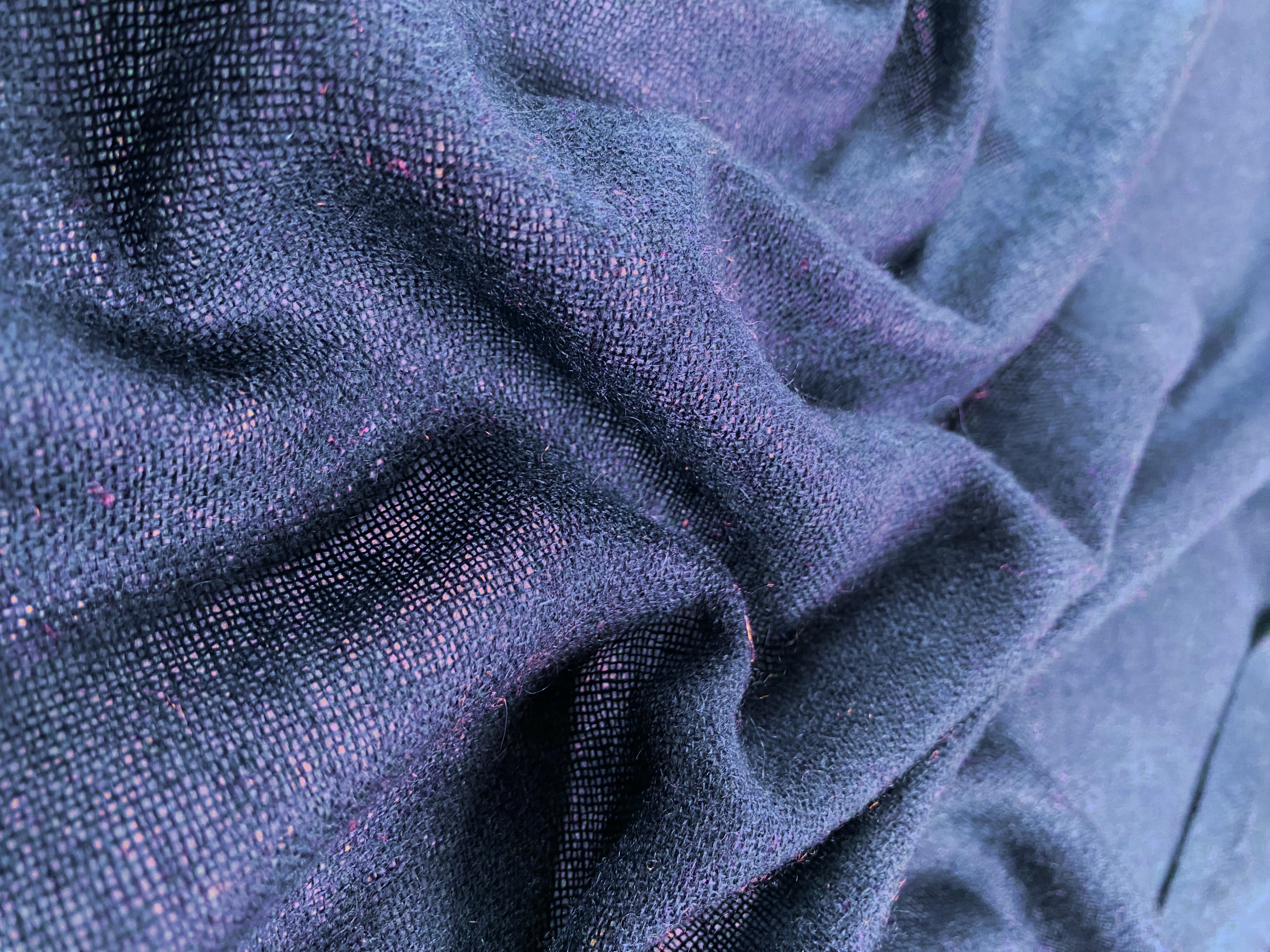 Double Lock Cashmere Schal - Nacht Blau - aura cashmere