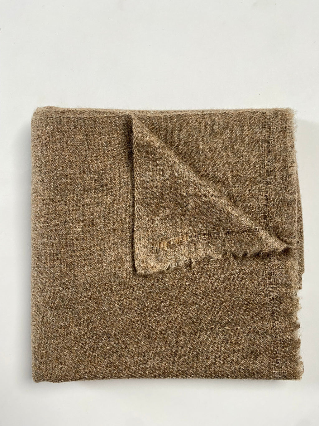 Double Lock Cashmere Schal - Natural Braun - aura cashmere