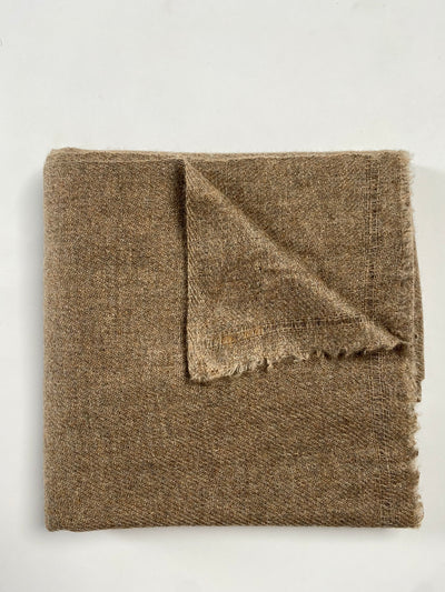 Double Lock Cashmere Schal - Natural Braun - aura cashmere