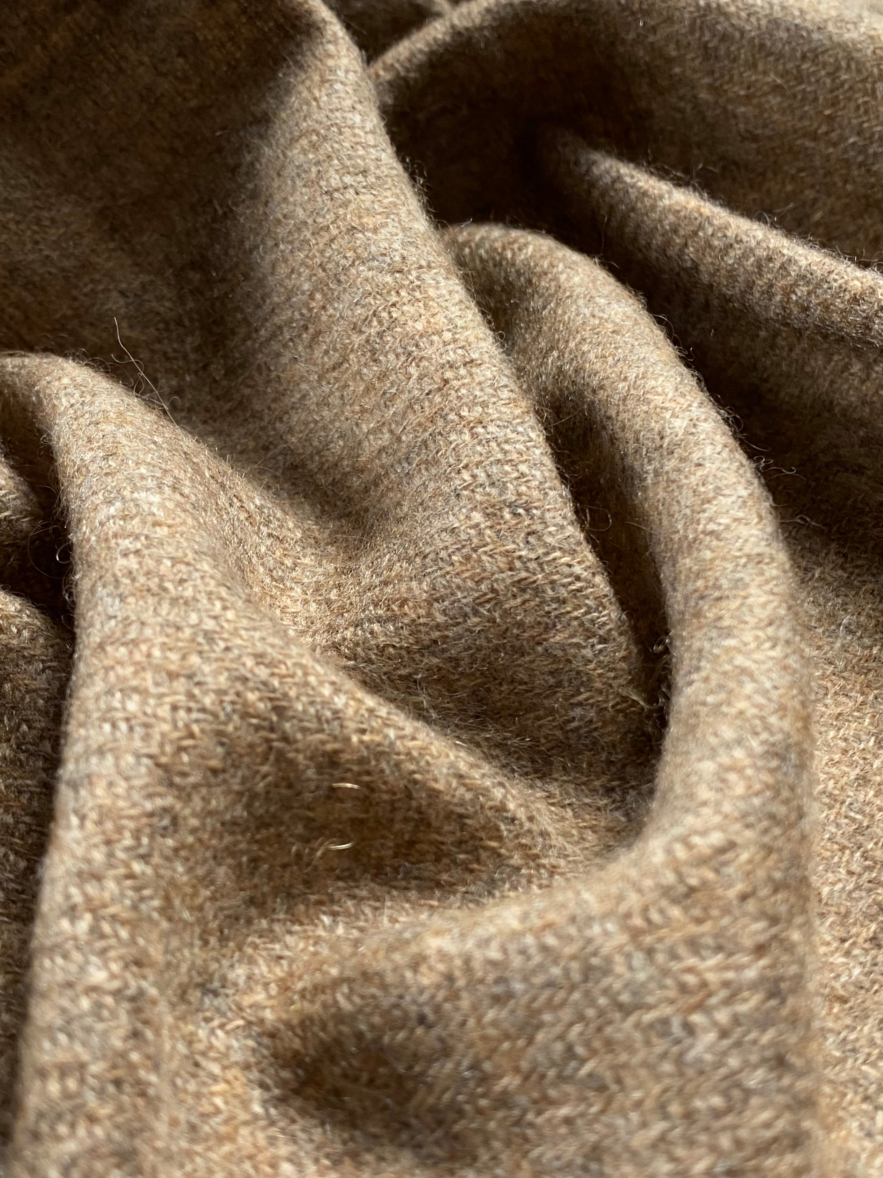 Double Lock Cashmere Schal - Natural Braun - aura cashmere