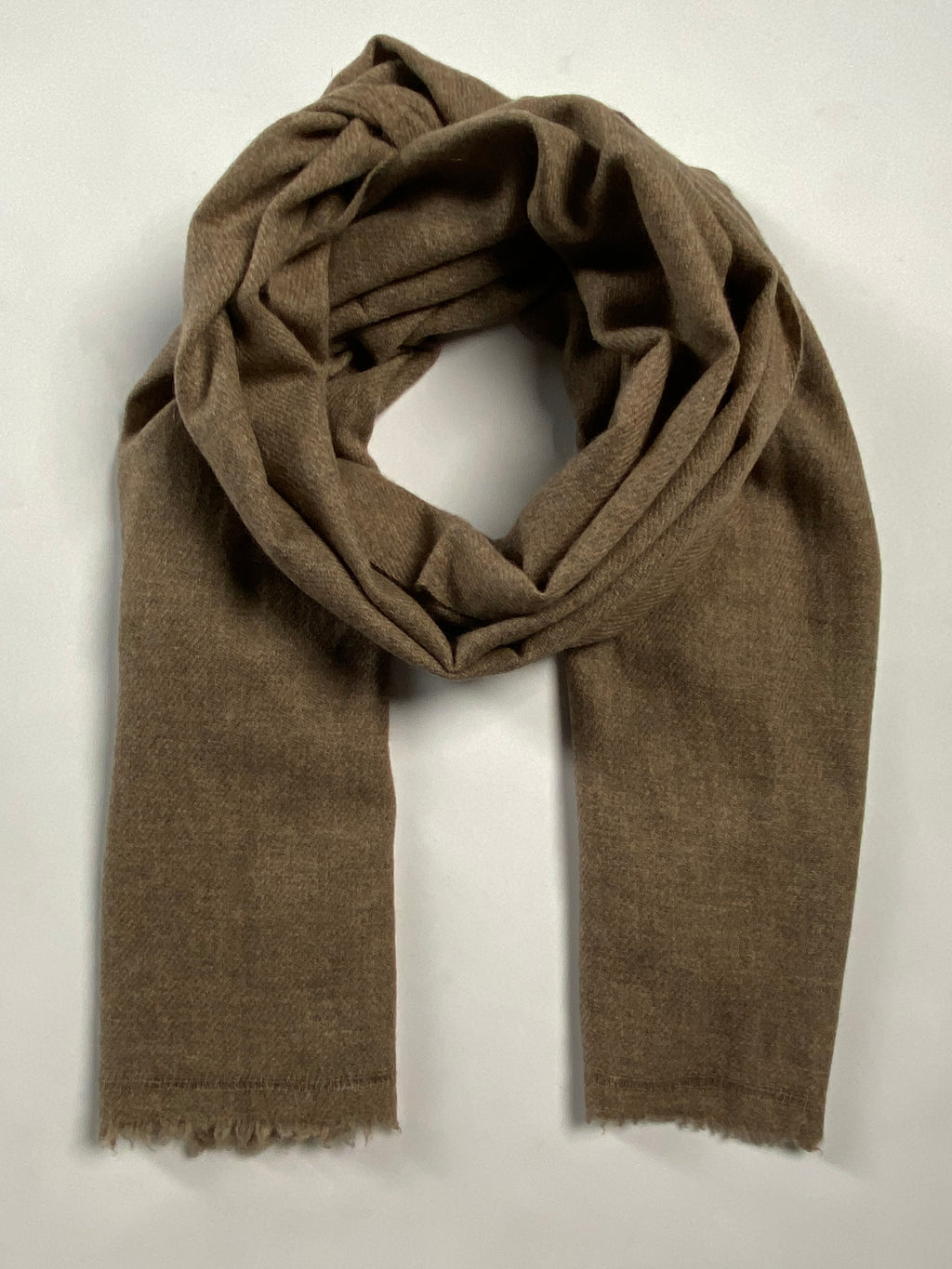 Double Lock Cashmere Schal - Natural Braun - aura cashmere