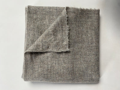 Double Lock Cashmere Schal - Natural Dark Grey - aura cashmere