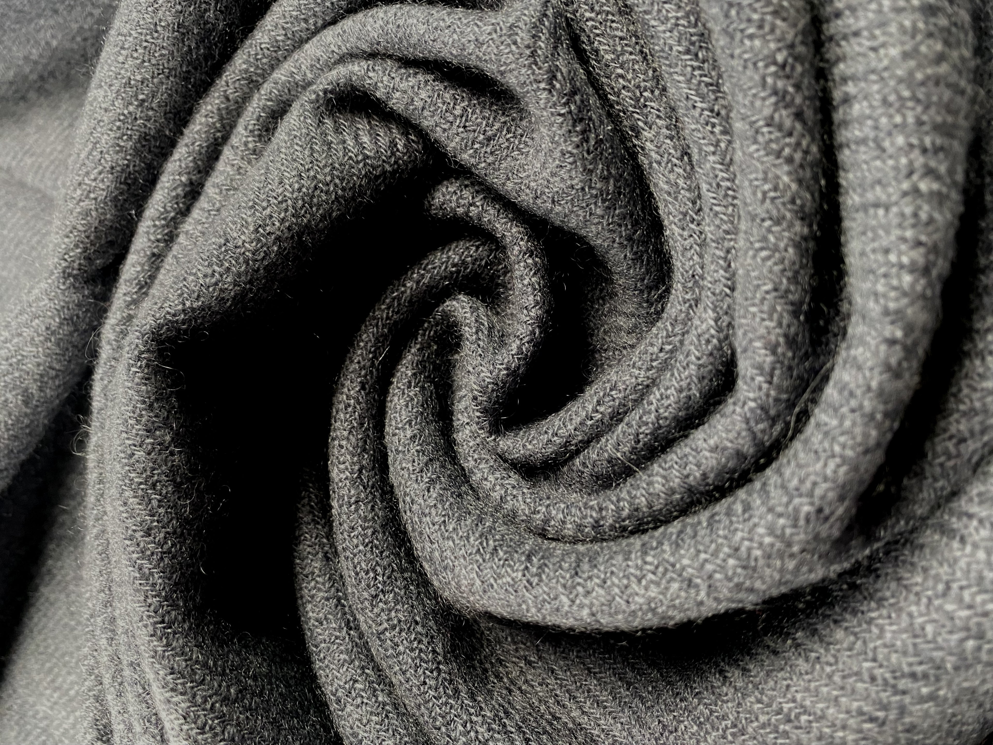 Double Lock Cashmere Schal - Charcoal - aura cashmere