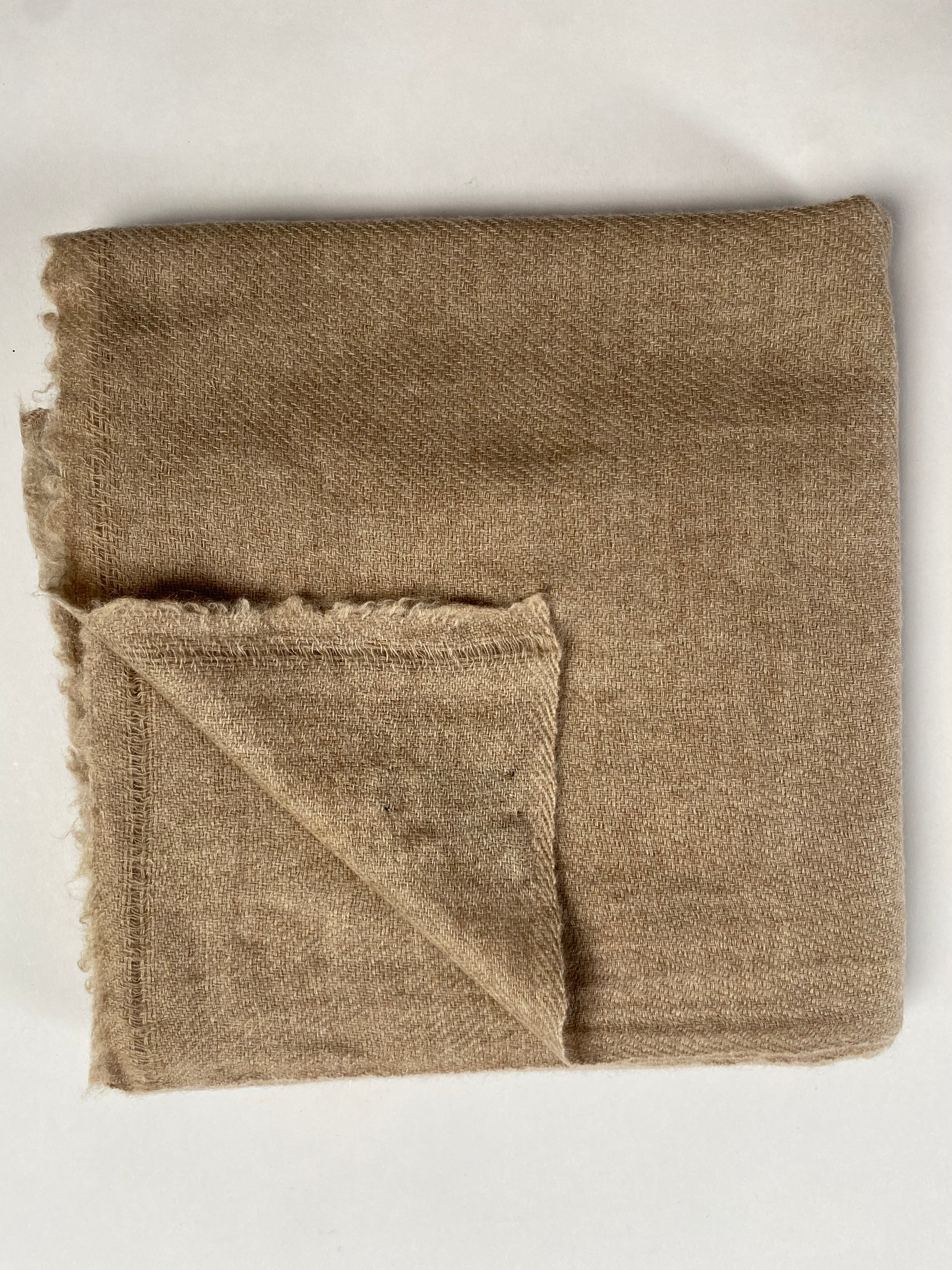 Double Lock Cashmere Schal - Sand - aura cashmere