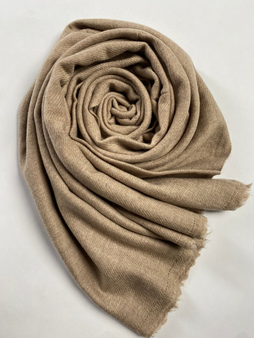 Double Lock Cashmere Schal - Sand - aura cashmere