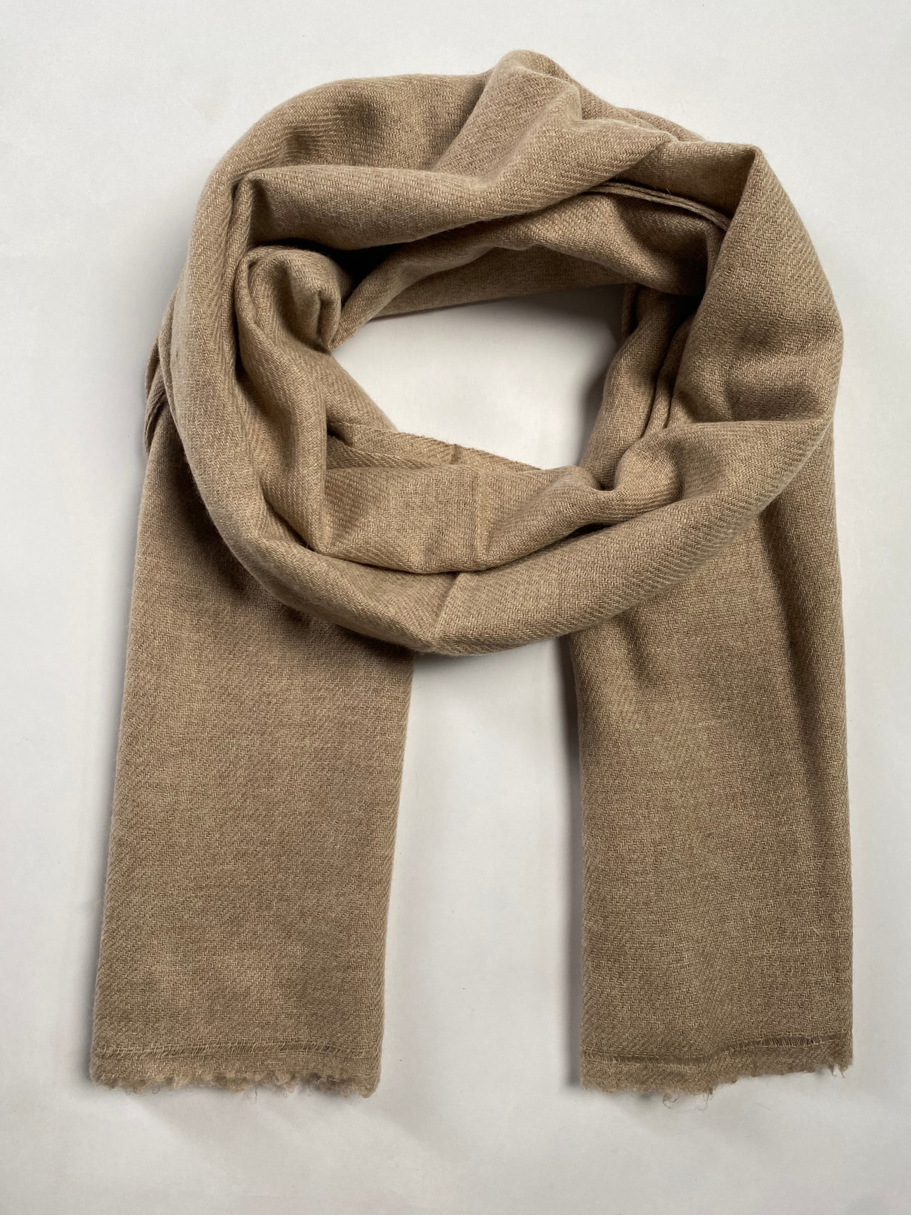 Double Lock Cashmere Schal - Sand - aura cashmere