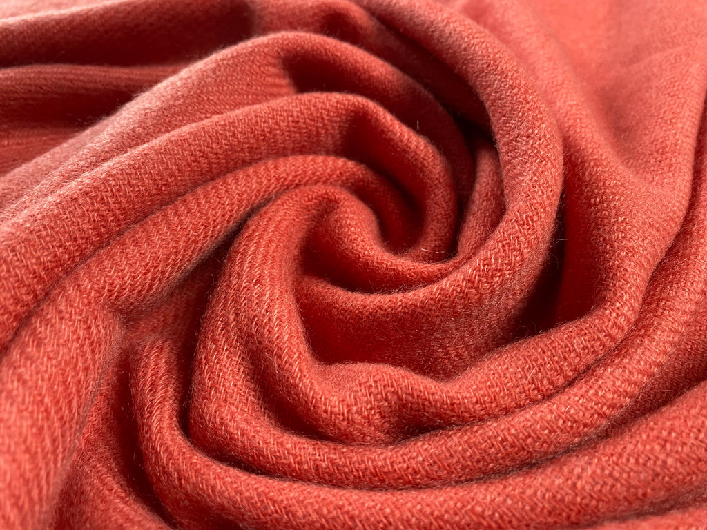 Double Lock Cashmere Schal - Blutorange - aura cashmere