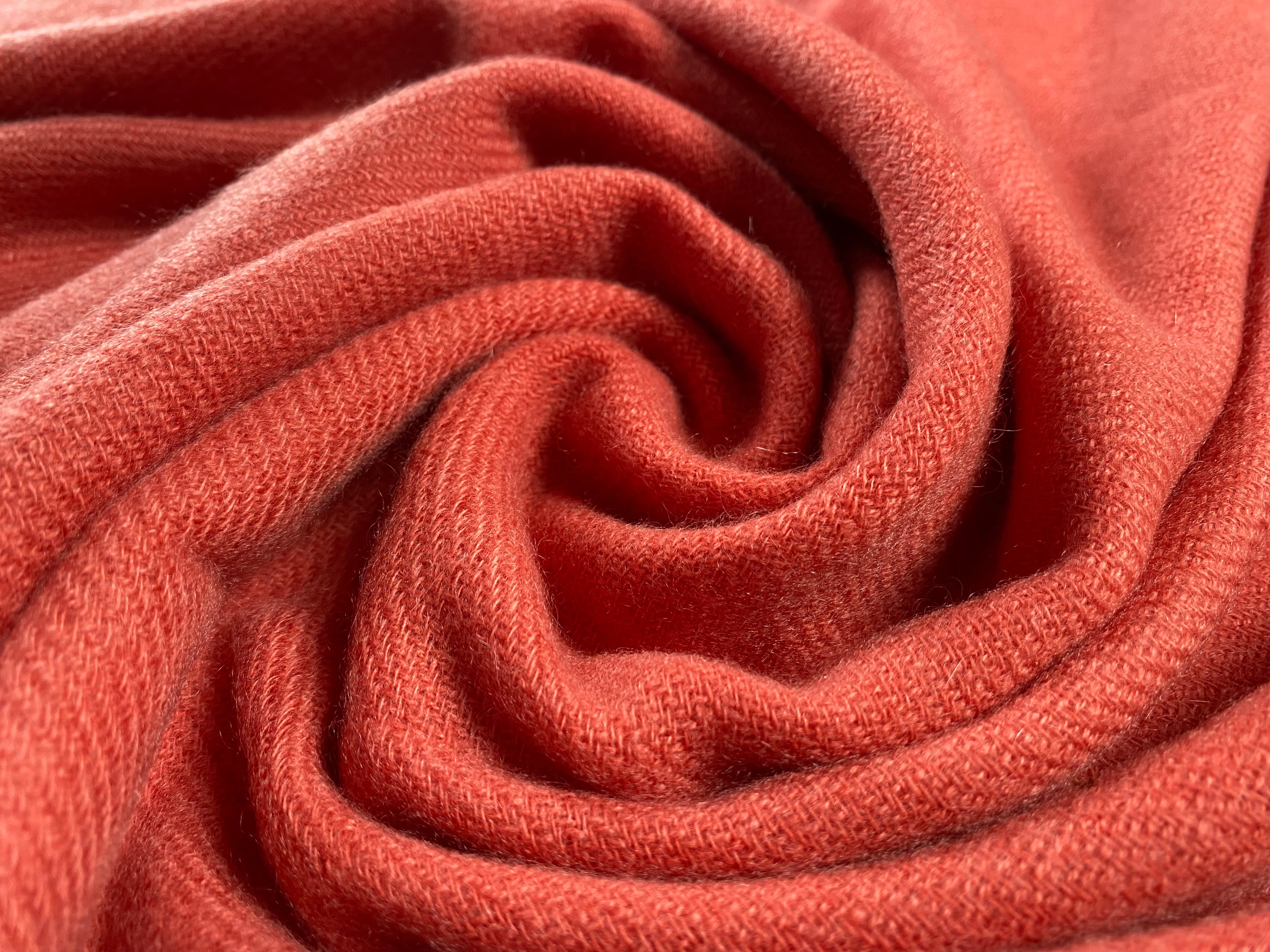 Double Lock Cashmere Schal - Blutorange - aura cashmere