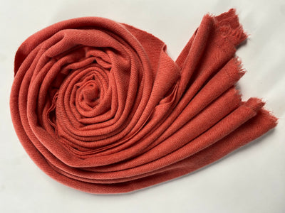 Double Lock Cashmere Schal - Blutorange - aura cashmere