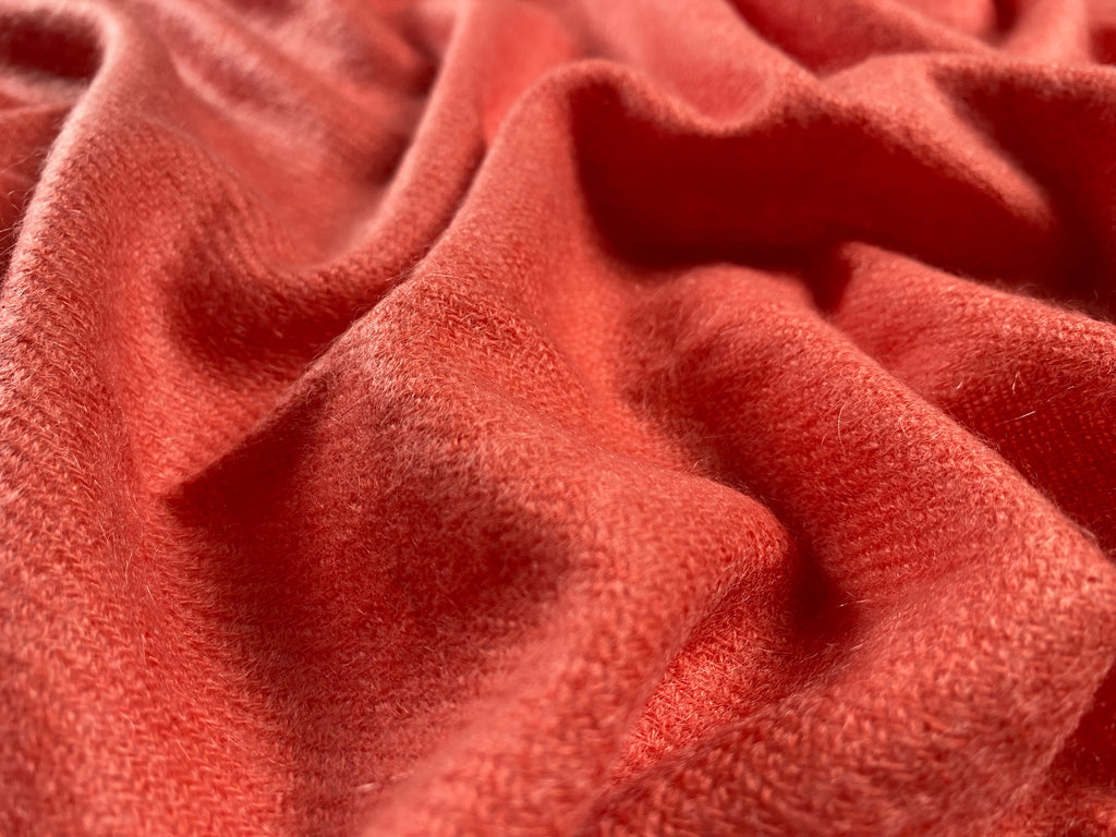 Double Lock Cashmere Schal - Blutorange - aura cashmere