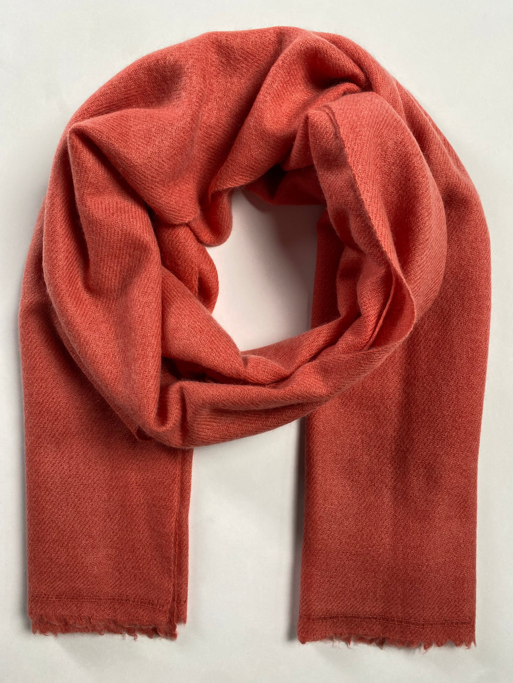 Double Lock Cashmere Schal - Blutorange - aura cashmere