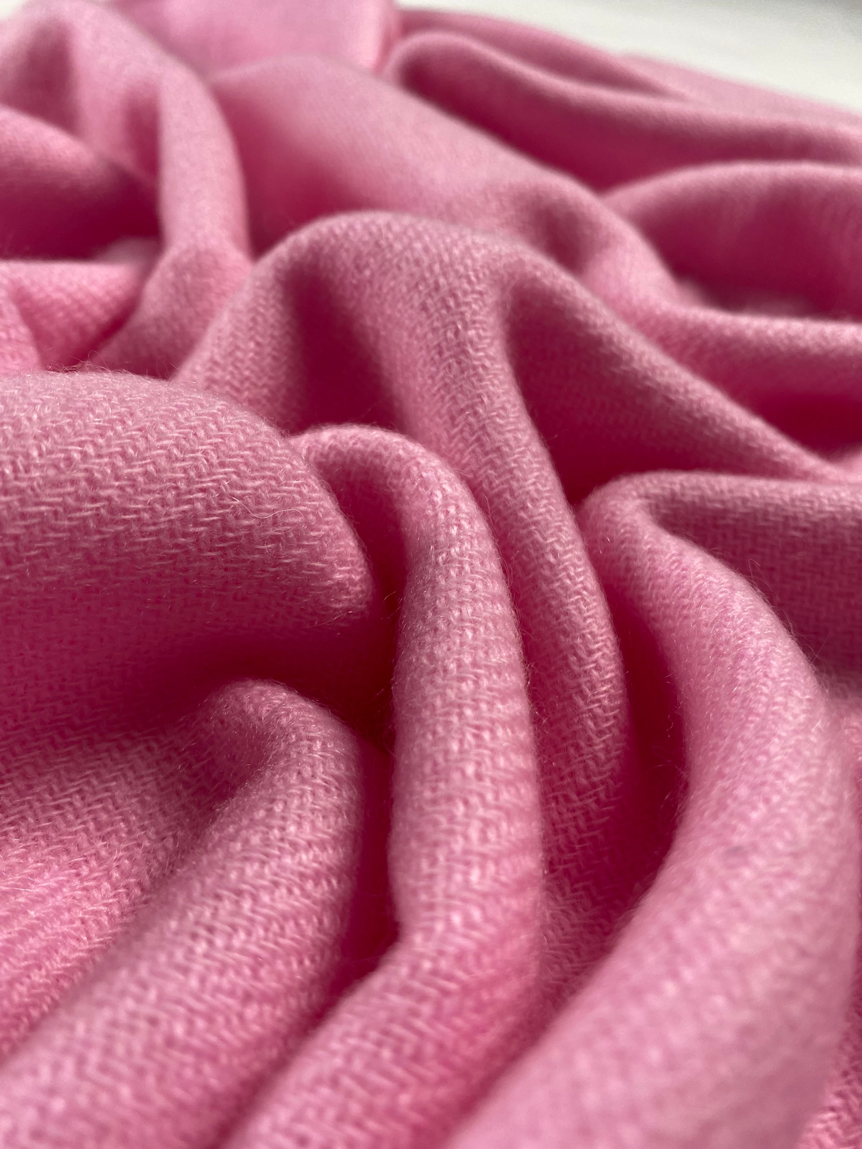 Double Lock Cashmere Schal - Rosa - aura cashmere