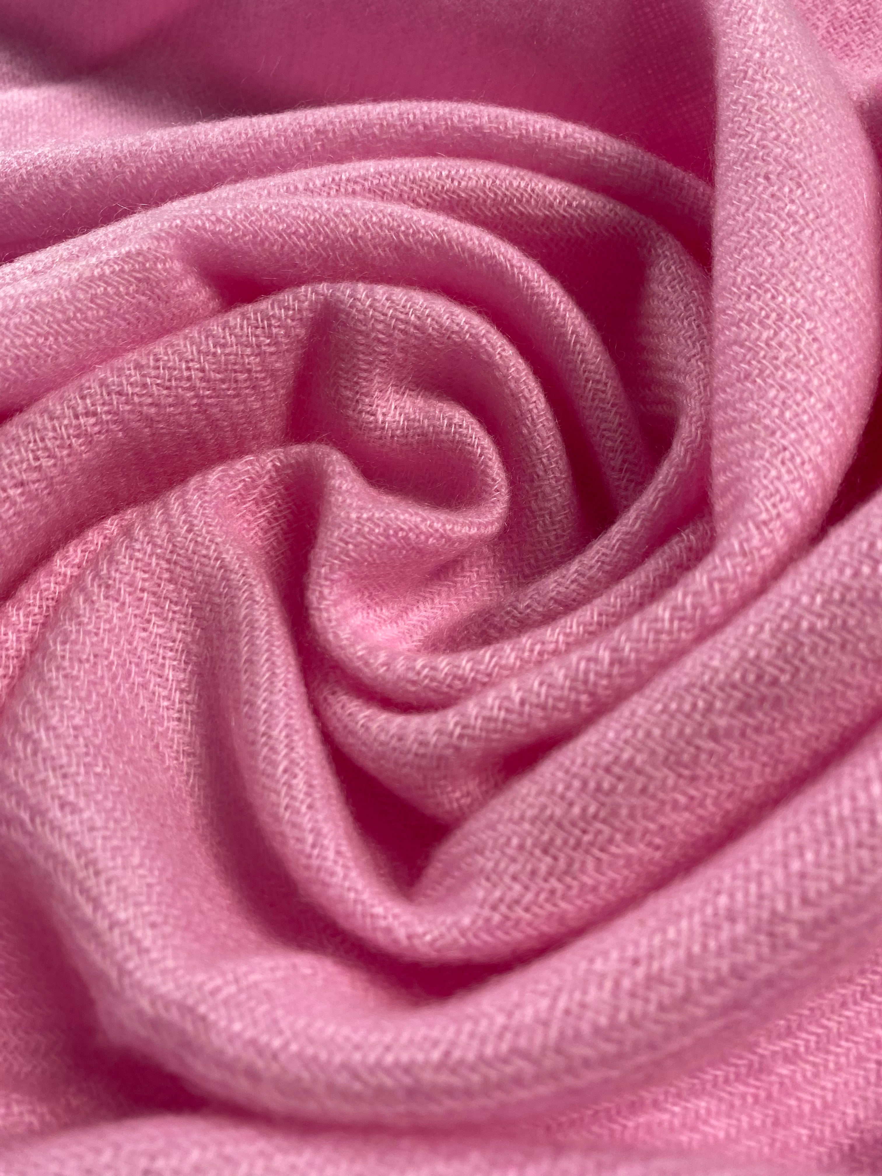 Double Lock Cashmere Schal - Rosa - aura cashmere