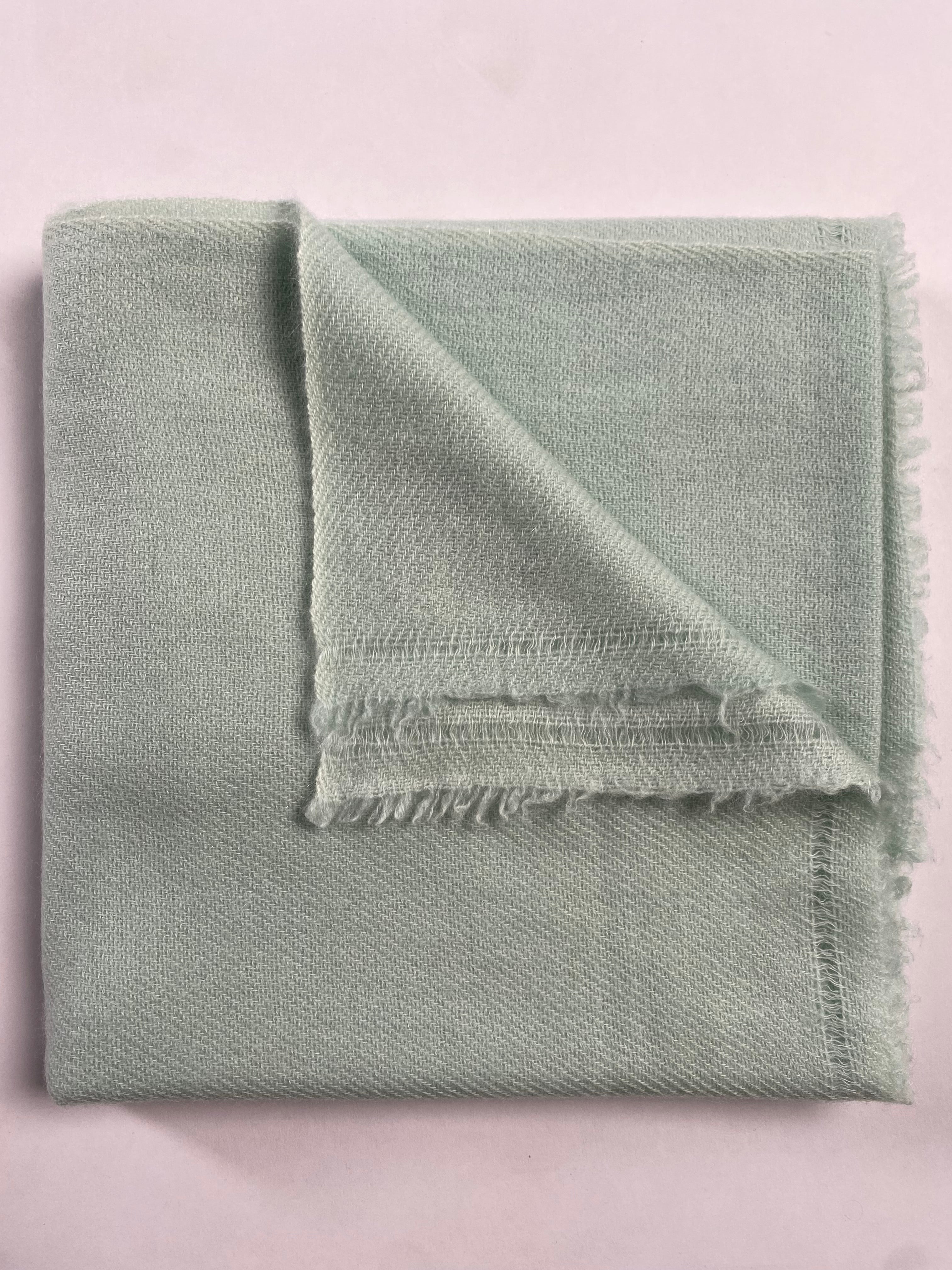 Double Lock Cashmere Schal - Minz Grün - aura cashmere