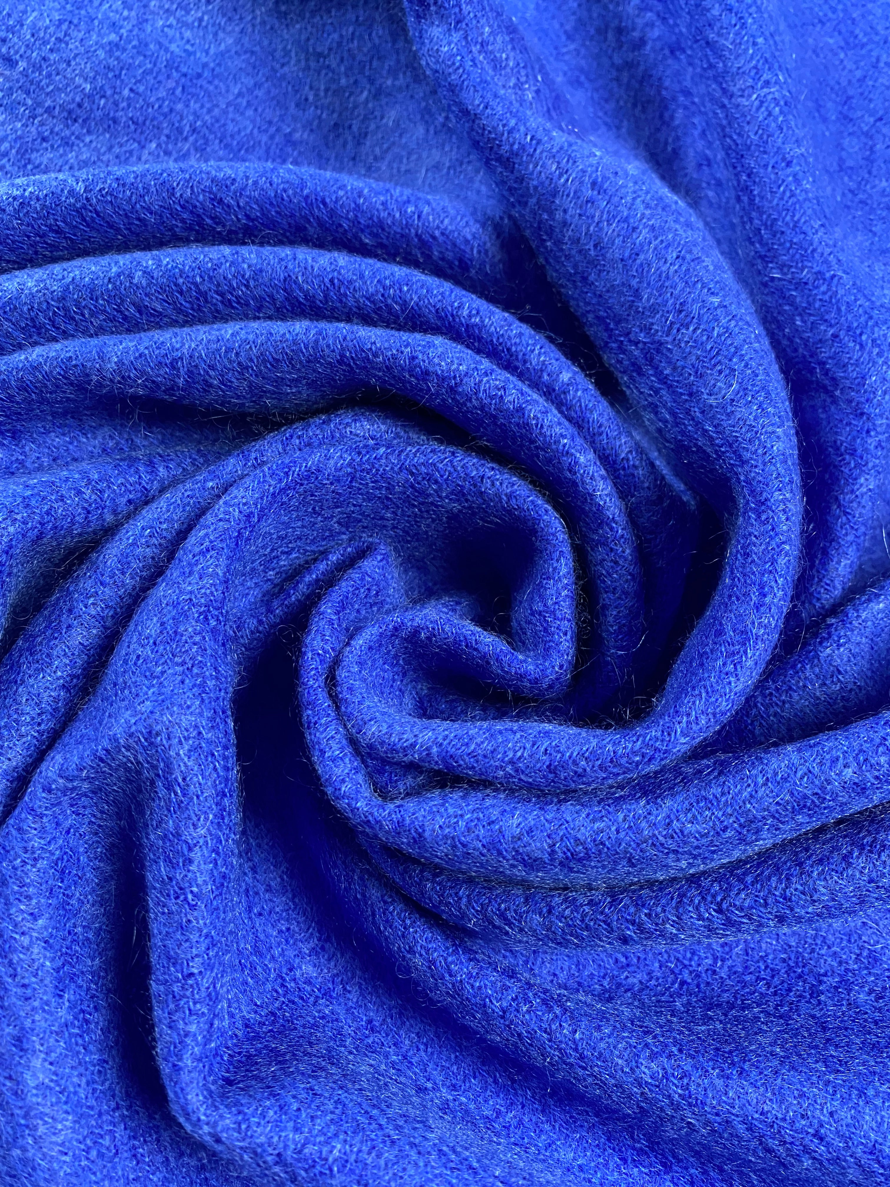 Double Lock Cashmere Schal - Royal Blau - aura cashmere