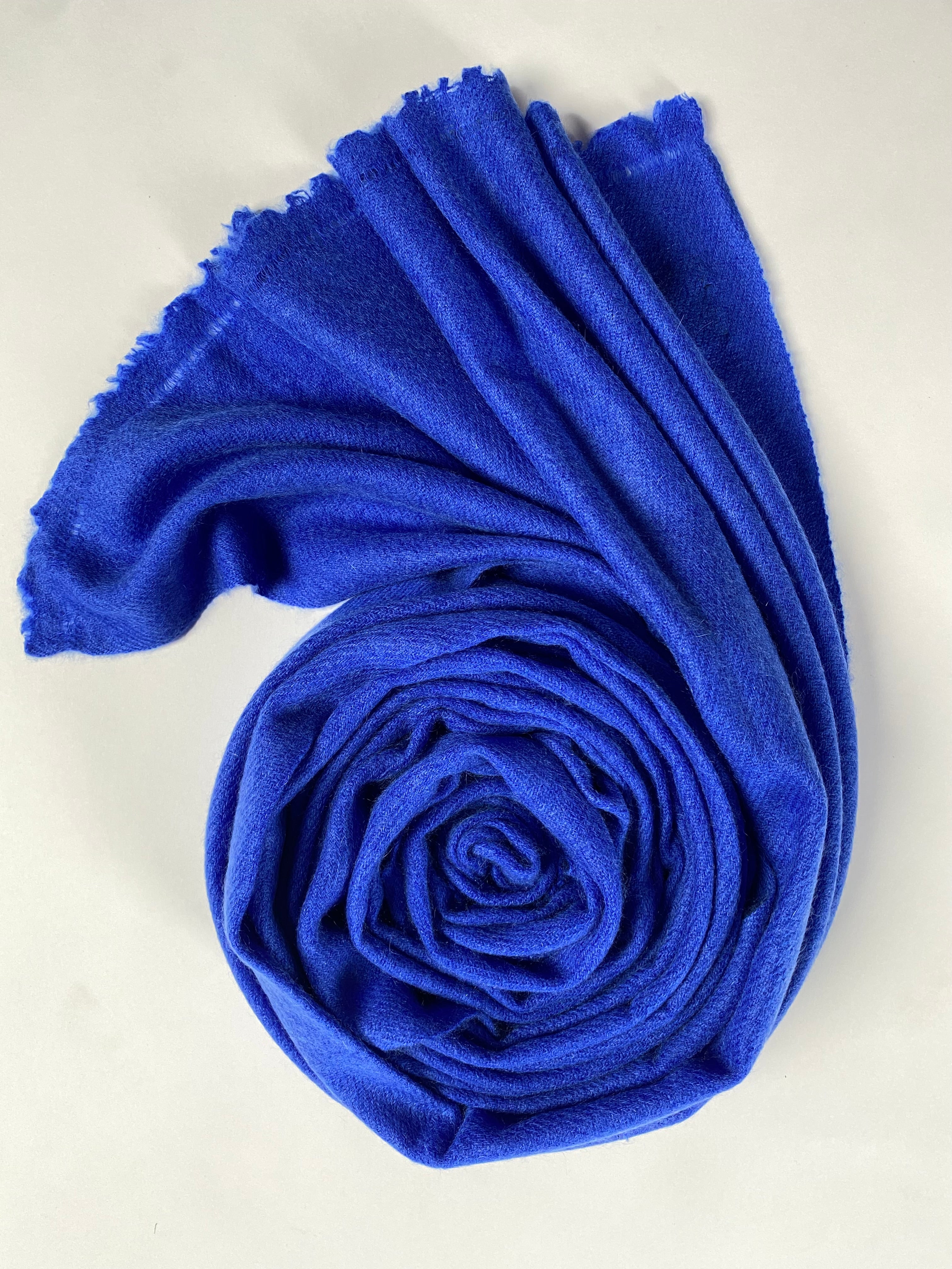 Double Lock Cashmere Schal - Royal Blau - aura cashmere