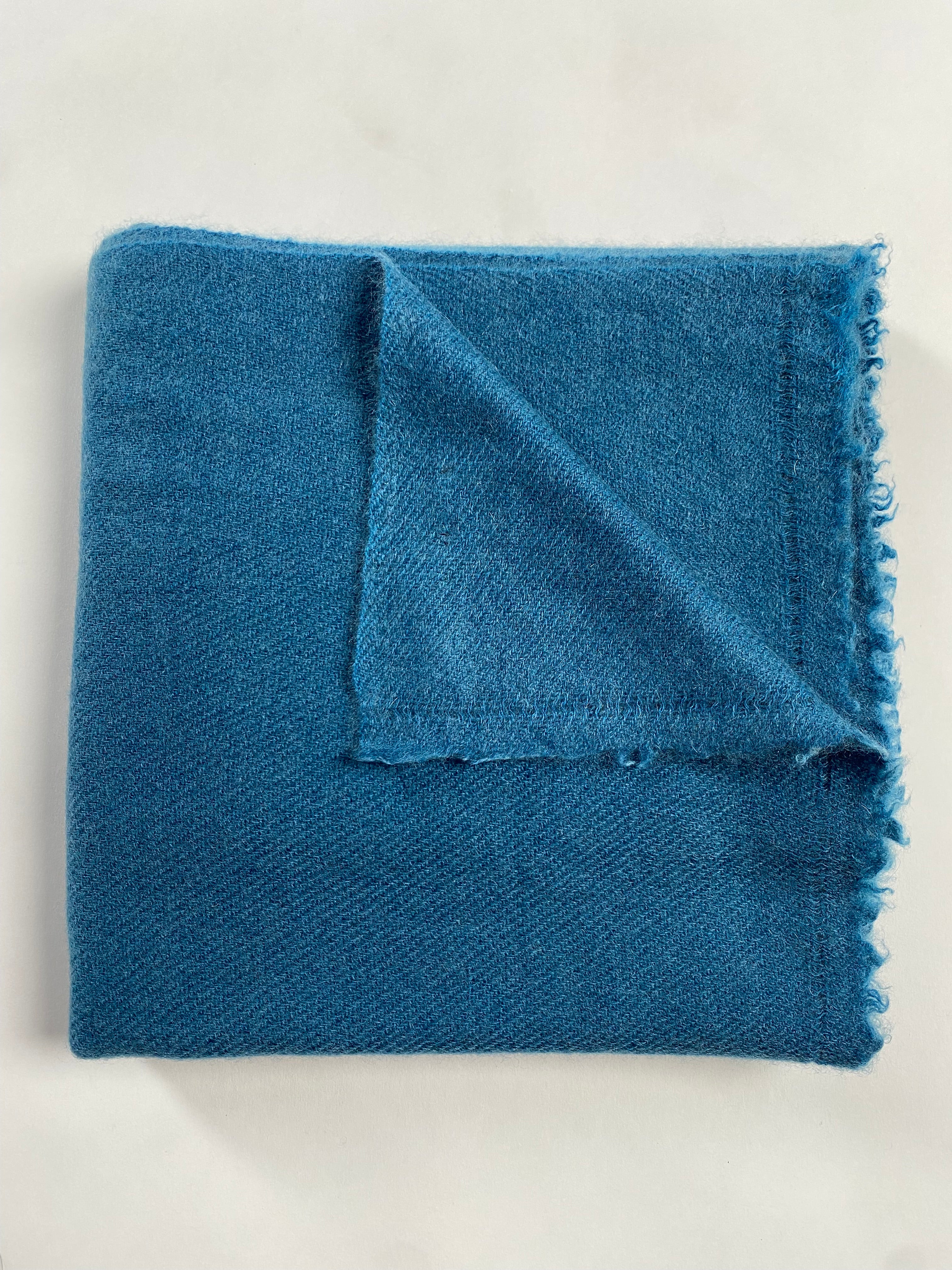 Double Lock Cashmere Schal - Aqua - aura cashmere