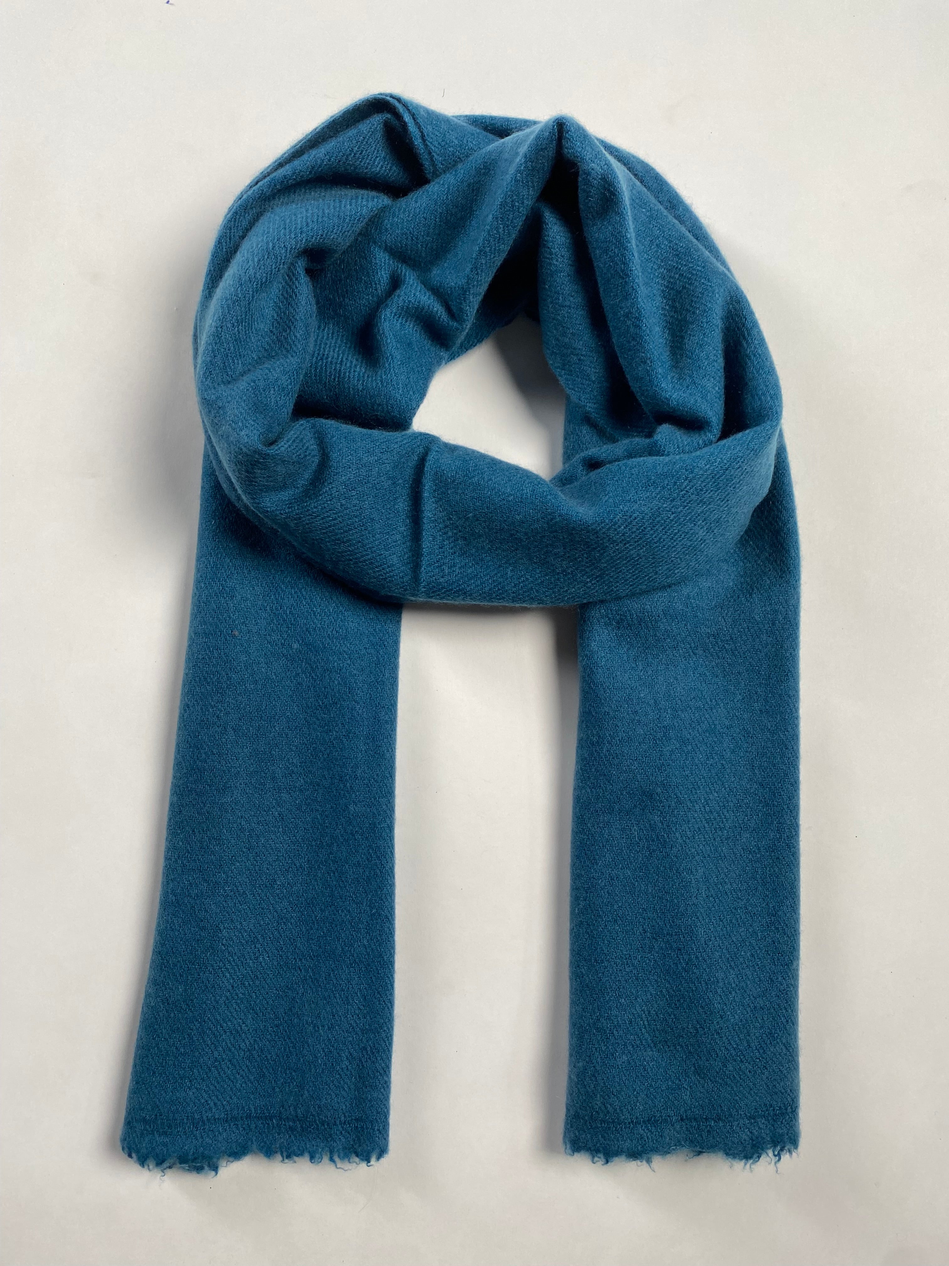 Double Lock Cashmere Schal - Aqua - aura cashmere