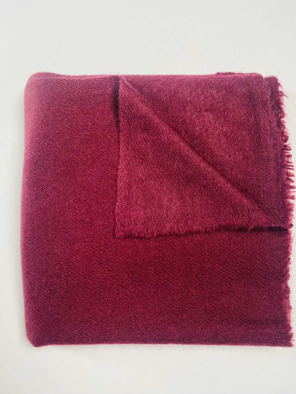 Double Lock Cashmere Schal - Aubergine - aura cashmere