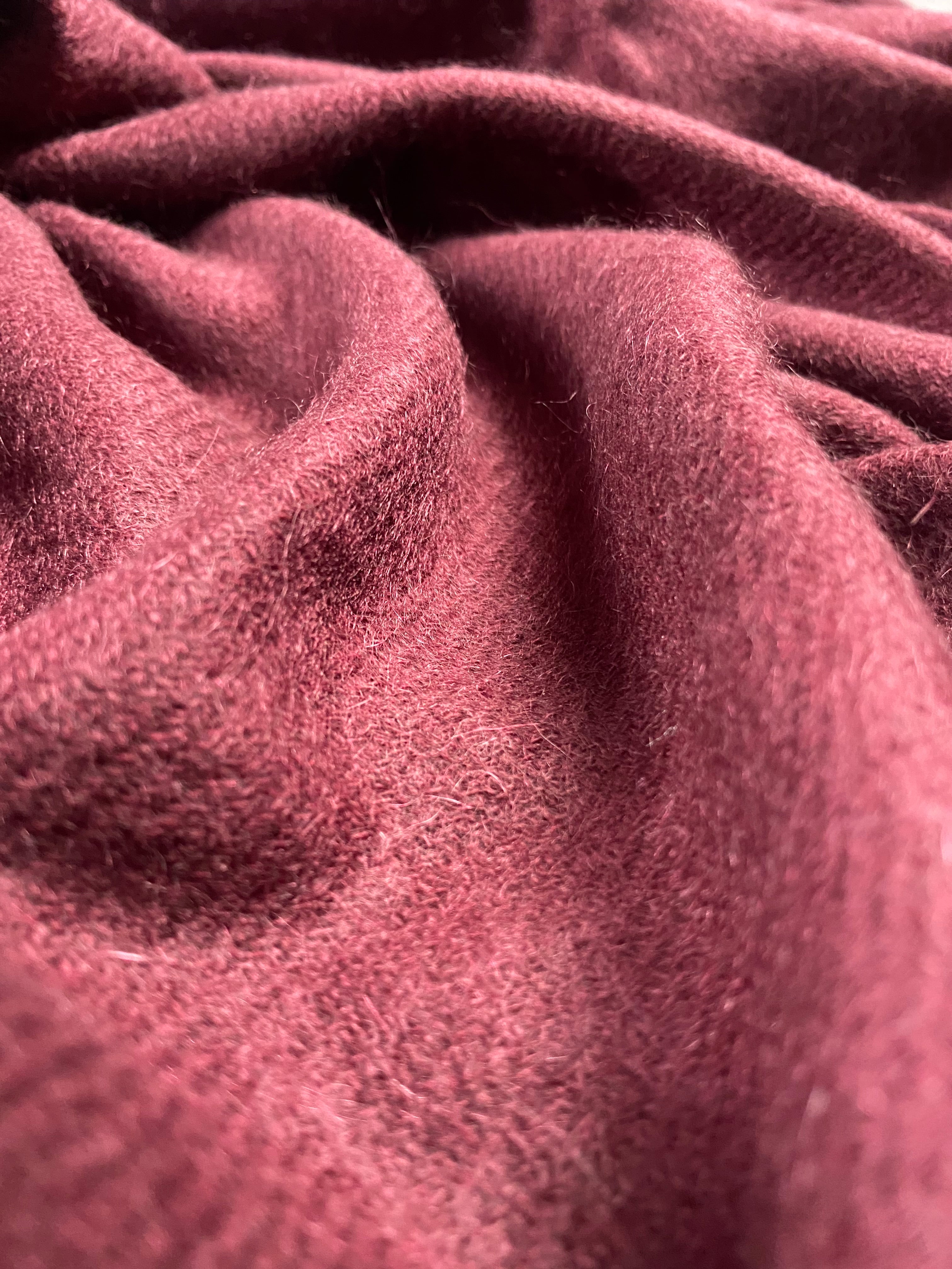 Double Lock Cashmere Schal - Aubergine - aura cashmere