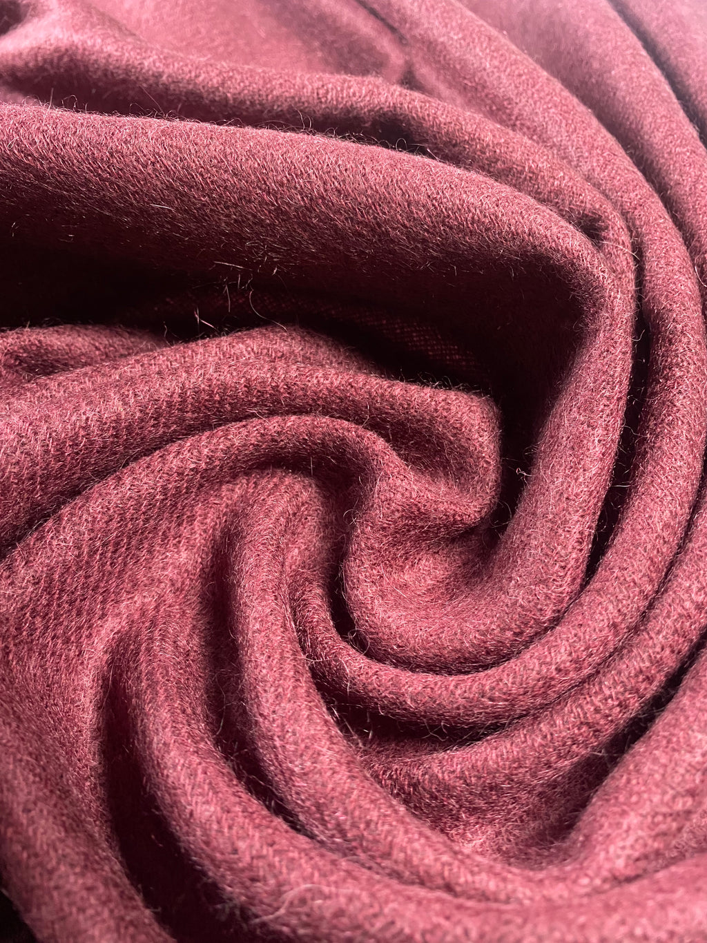 Double Lock Cashmere Schal - Aubergine - aura cashmere