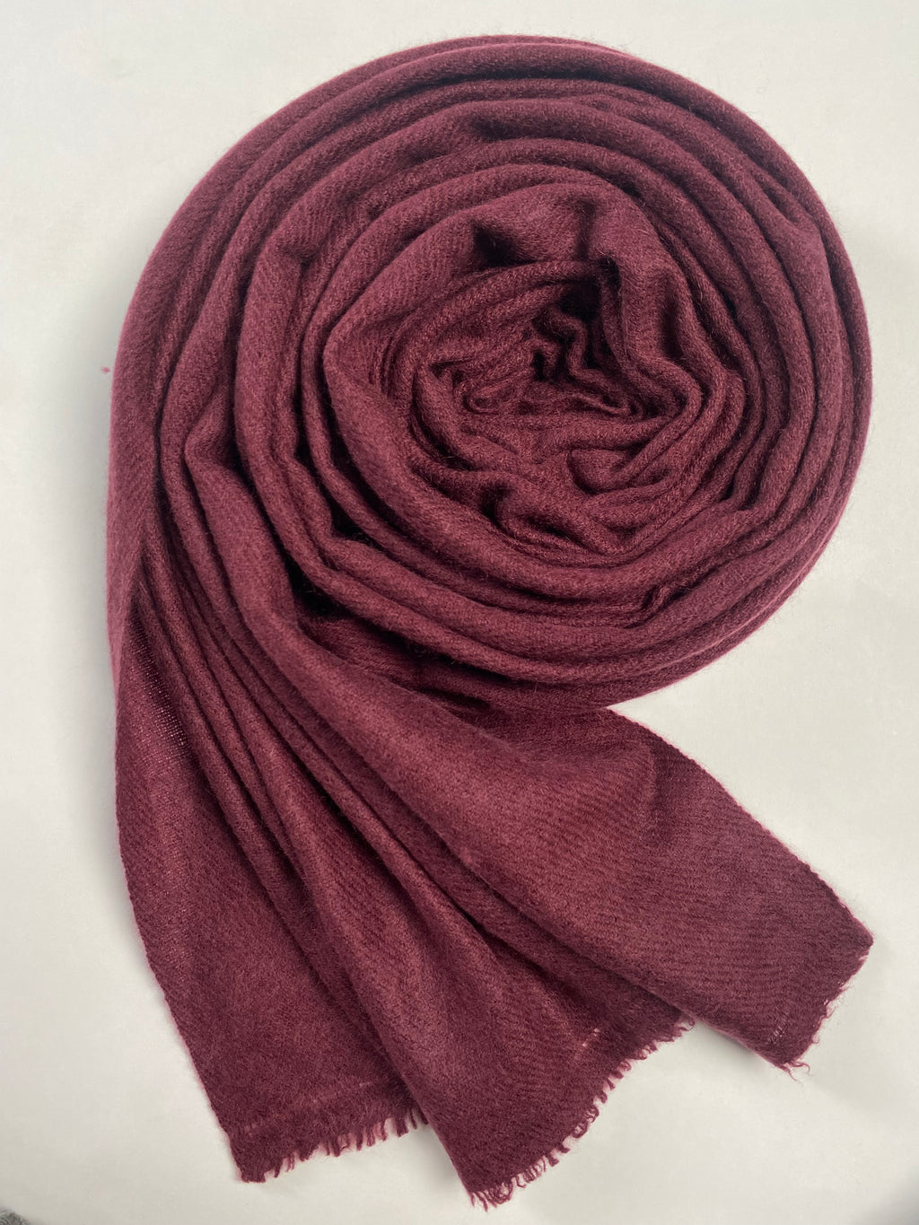 Double Lock Cashmere Schal - Aubergine - aura cashmere