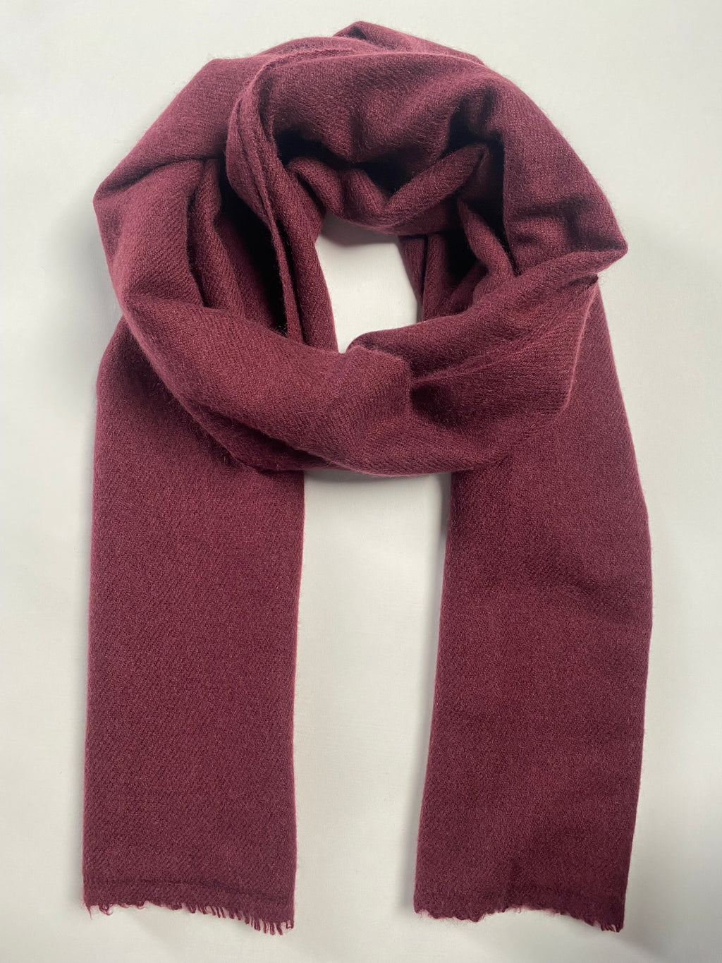 Double Lock Cashmere Schal - Aubergine - aura cashmere