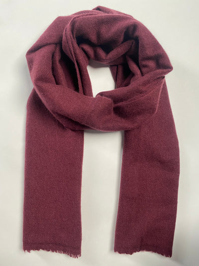 Double Lock Cashmere Schal - Aubergine - aura cashmere