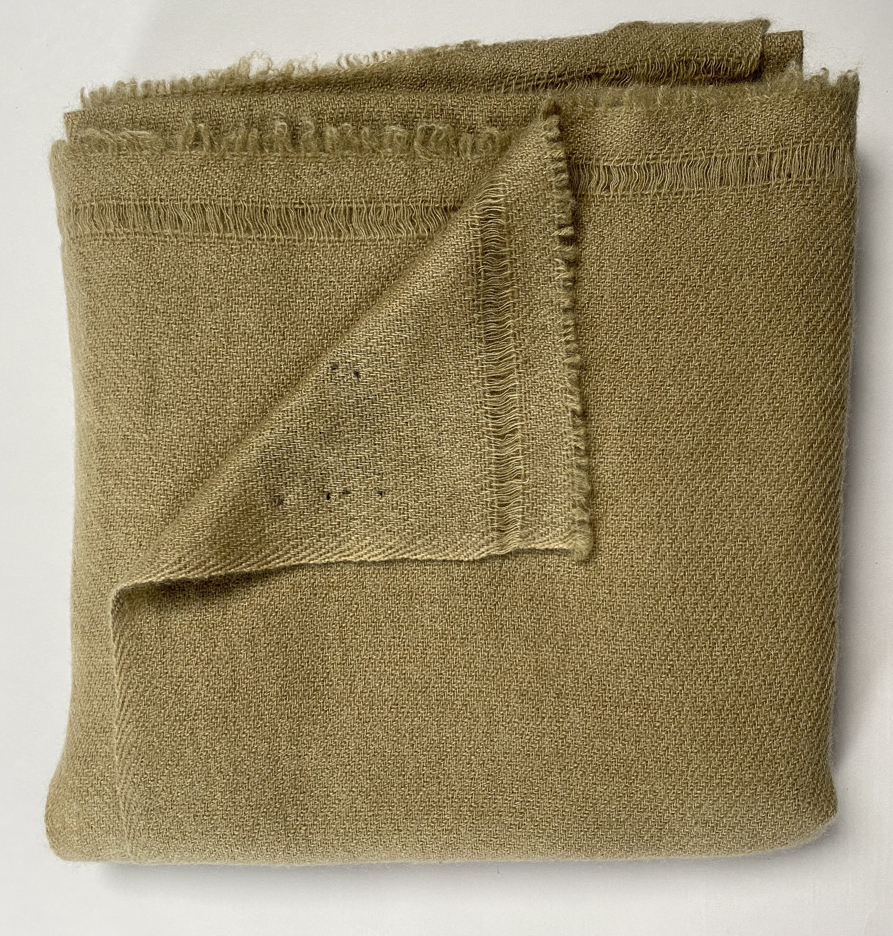 Double Lock Cashmere Schal - Kaki - aura cashmere