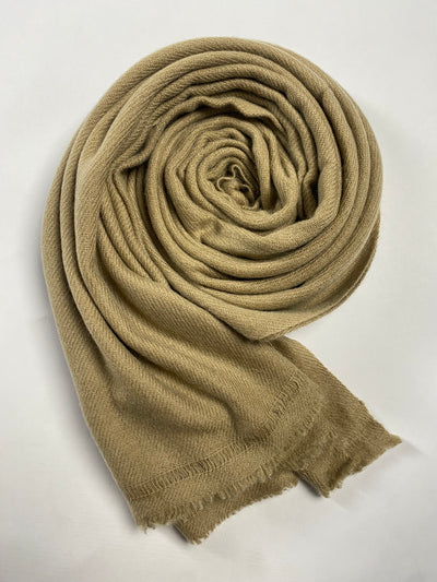 Double Lock Cashmere Schal - Kaki - aura cashmere