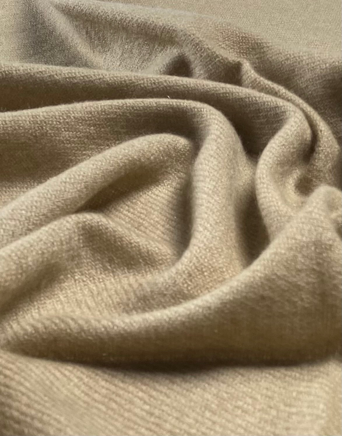 Double Lock Cashmere Schal - Kaki - aura cashmere