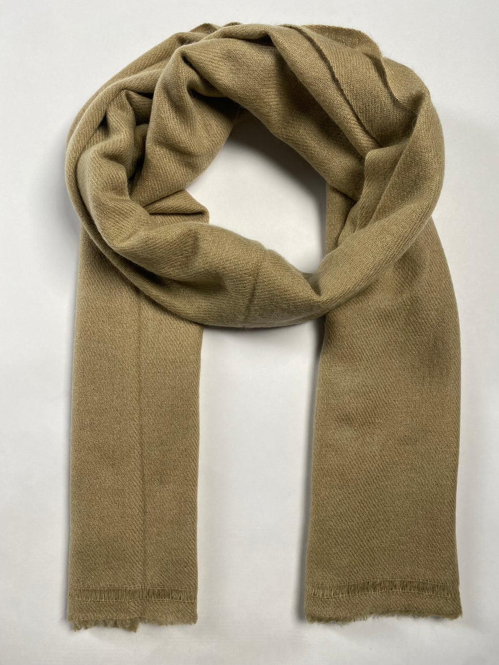 Double Lock Cashmere Schal - Kaki - aura cashmere