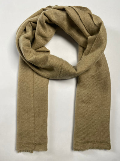 Double Lock Cashmere Schal - Kaki - aura cashmere