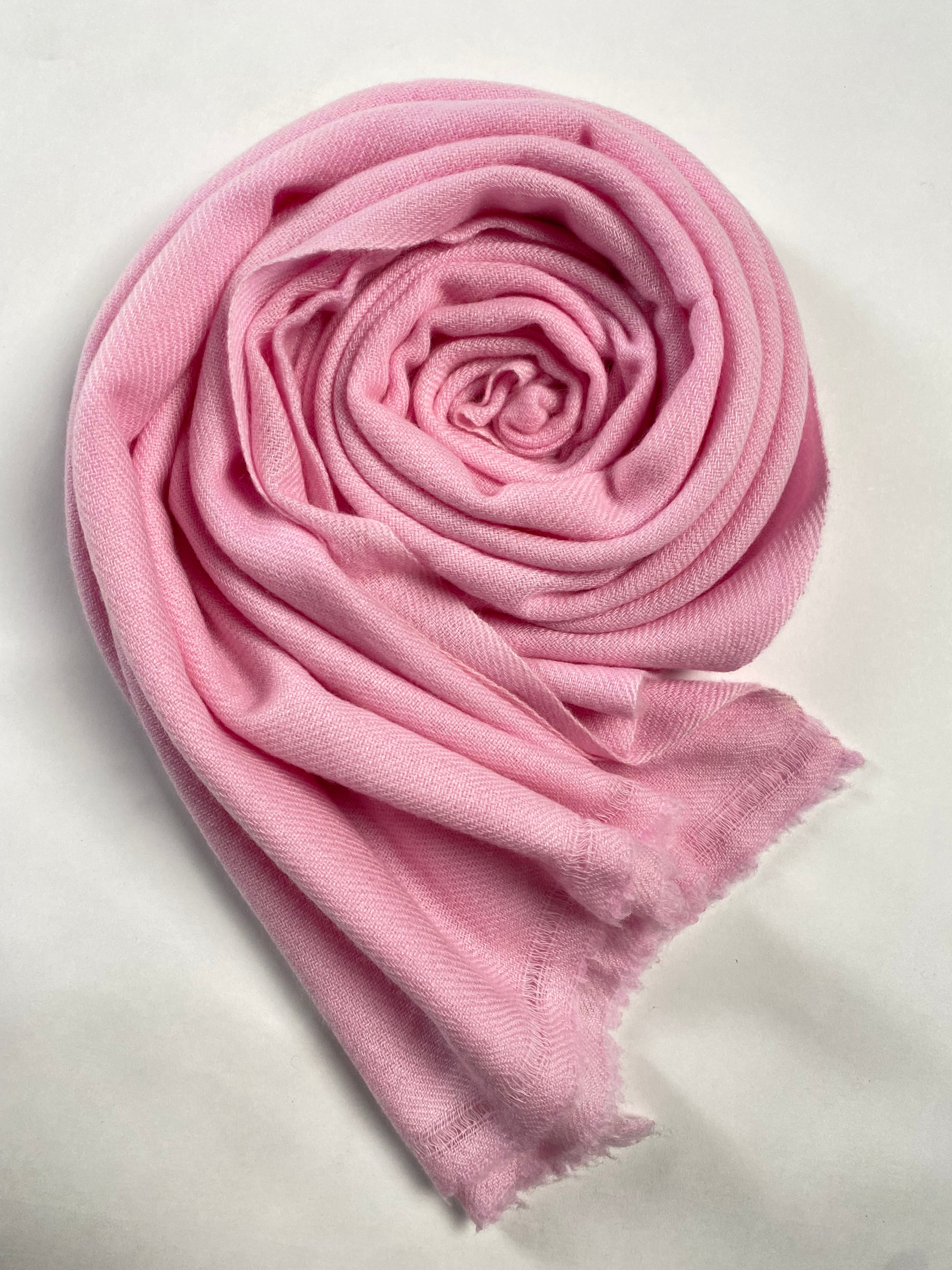 Double Lock Cashmere Schal - Hell Pink - aura cashmere