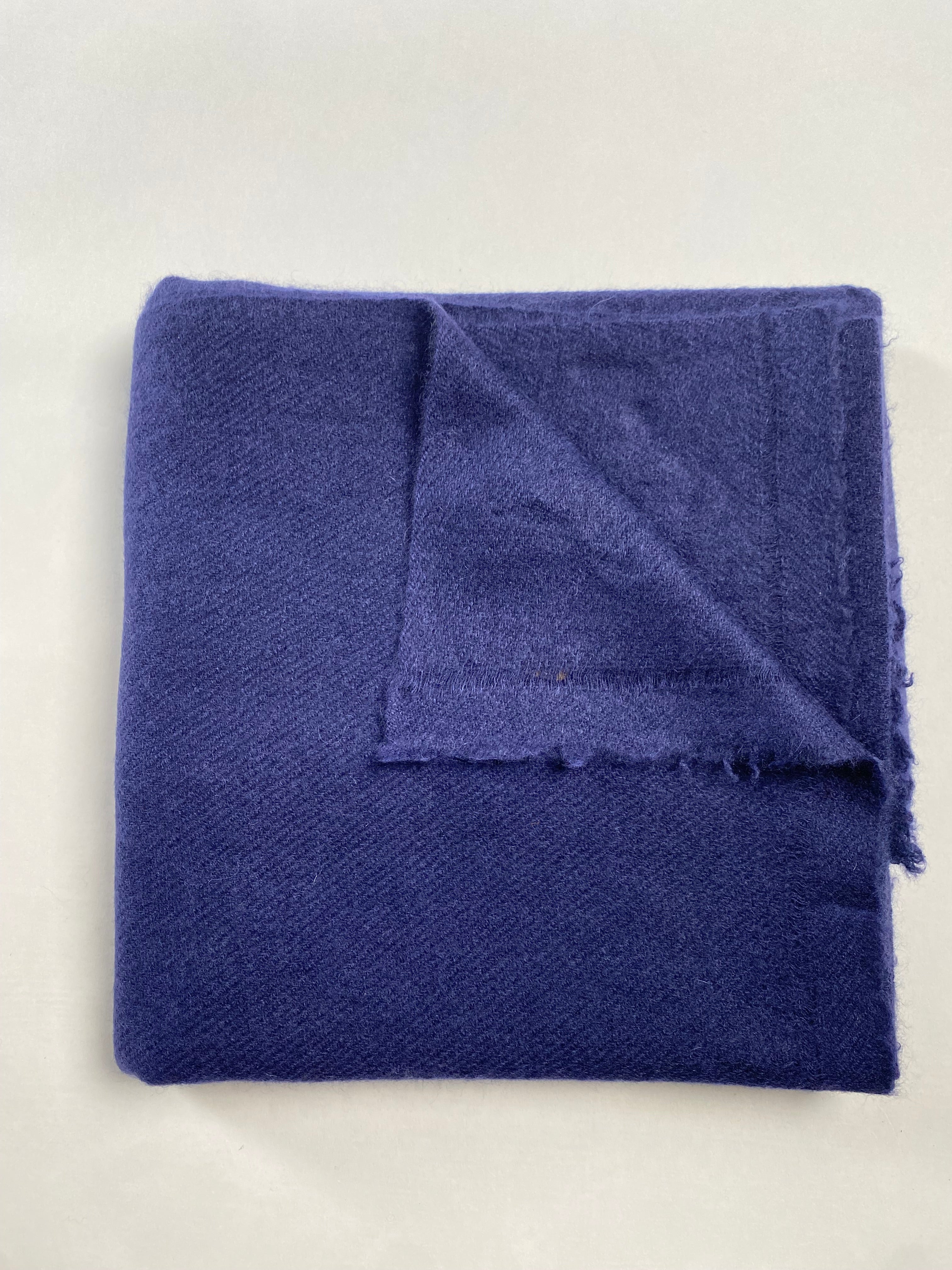 Double Lock Cashmere Schal - Dunkelblau - aura cashmere