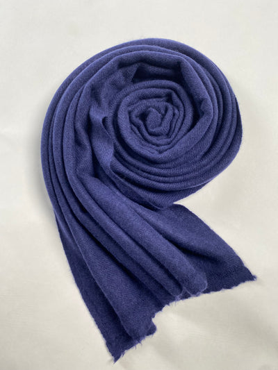 Double Lock Cashmere Schal - Dunkelblau - aura cashmere