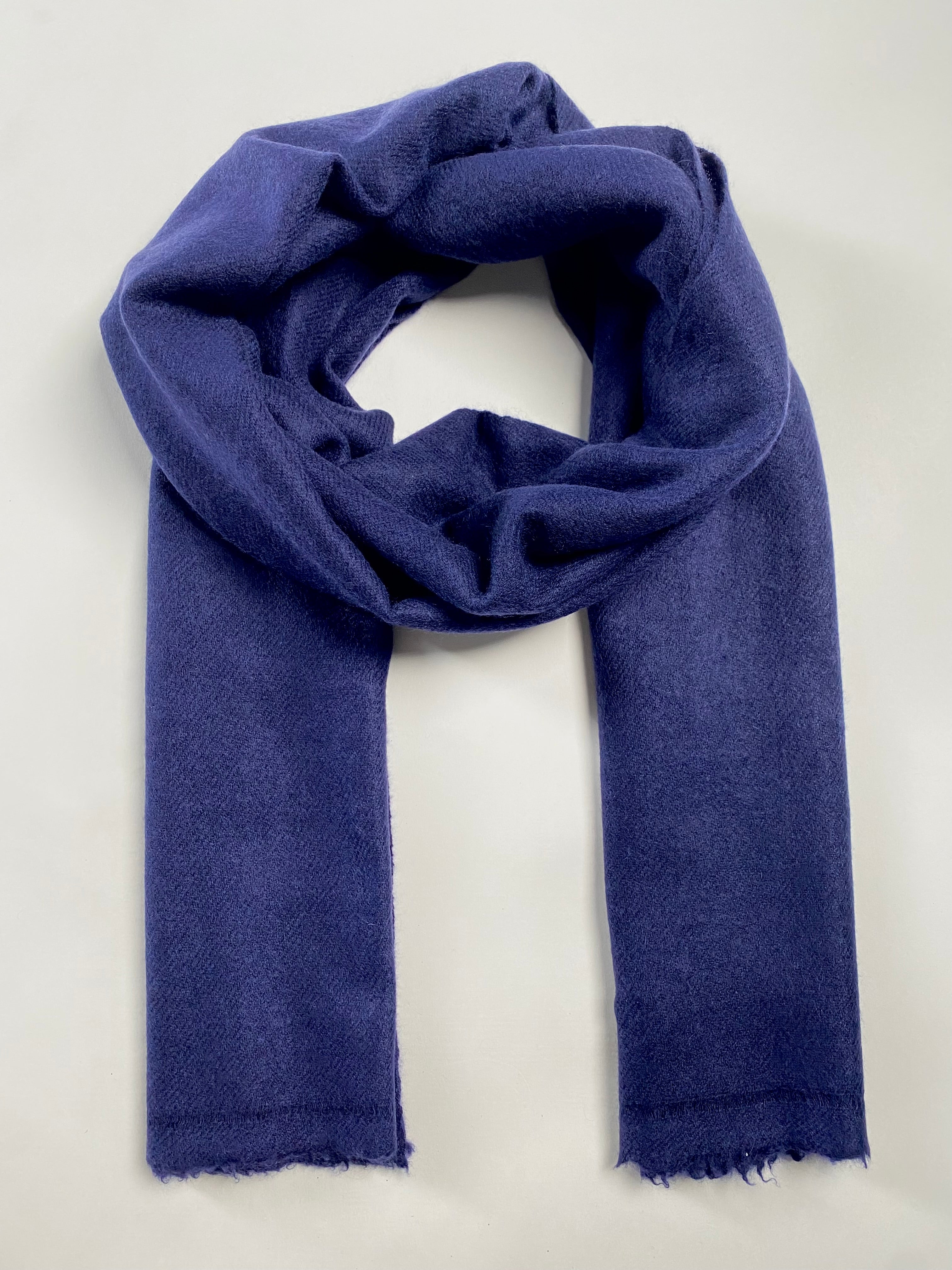 Double Lock Cashmere Schal - Dunkelblau - aura cashmere