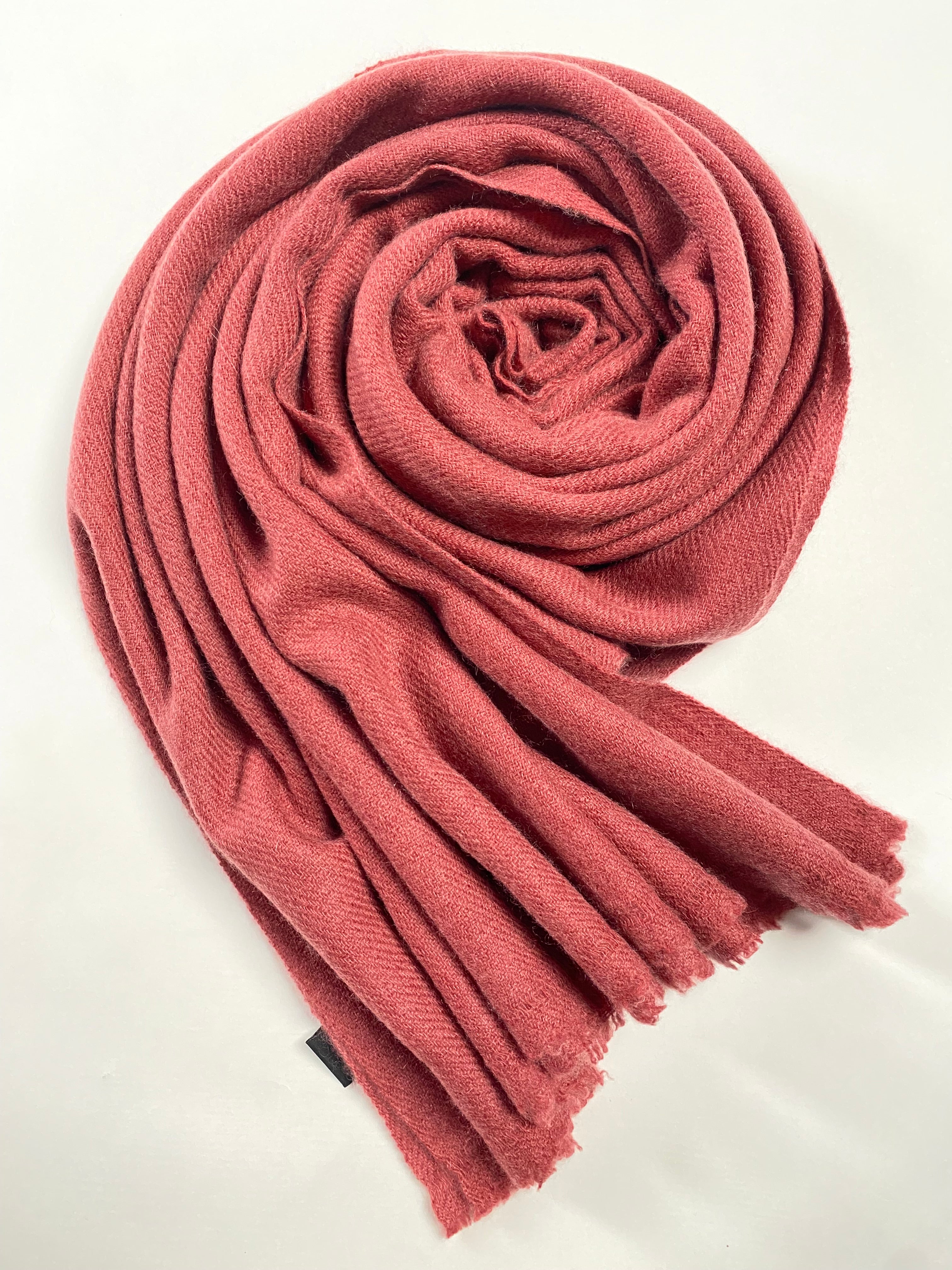 Double Lock Cashmere Schal - Salmon - aura cashmere