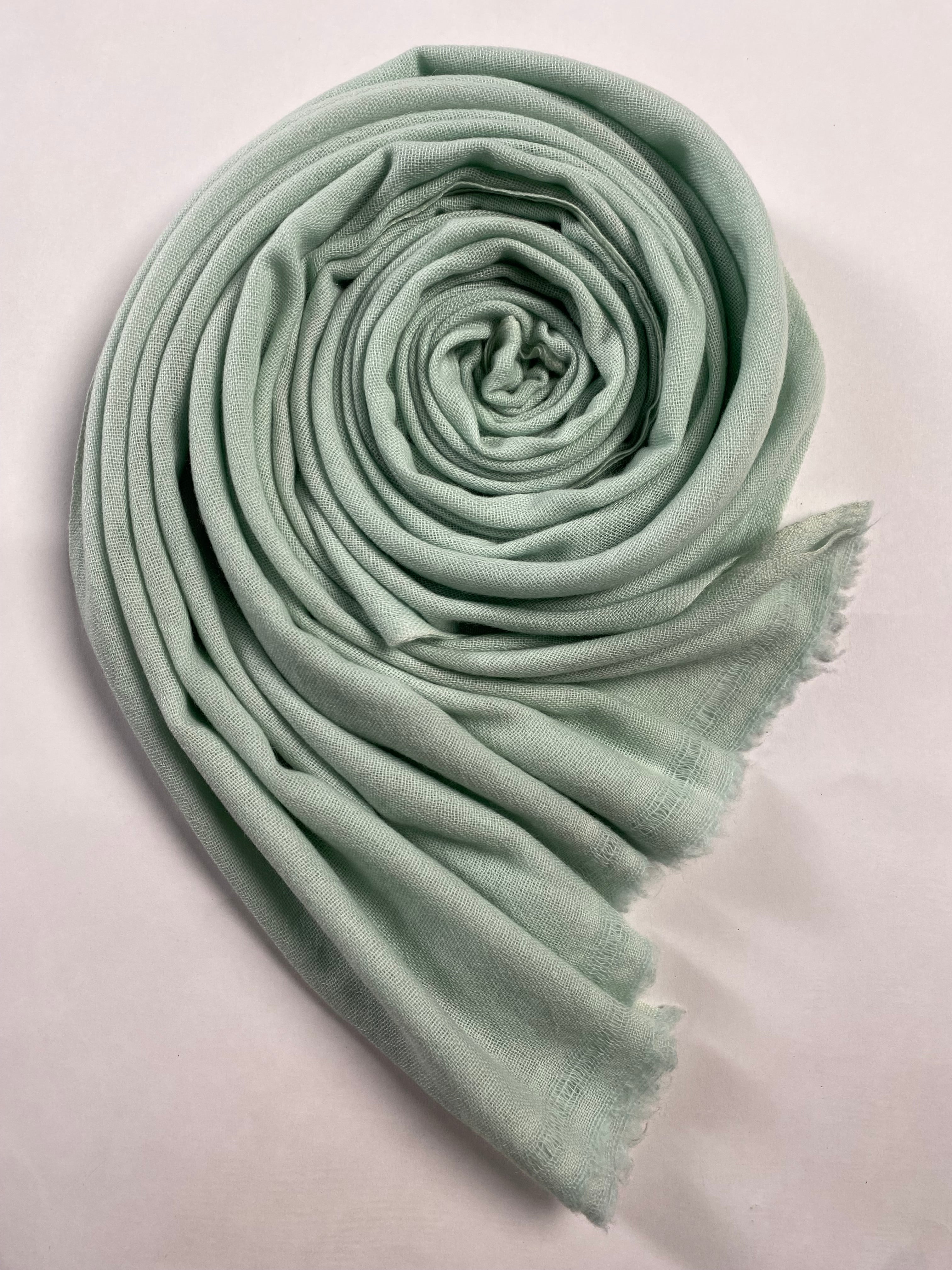 Double Lock Cashmere Schal - Minz Grün - aura cashmere