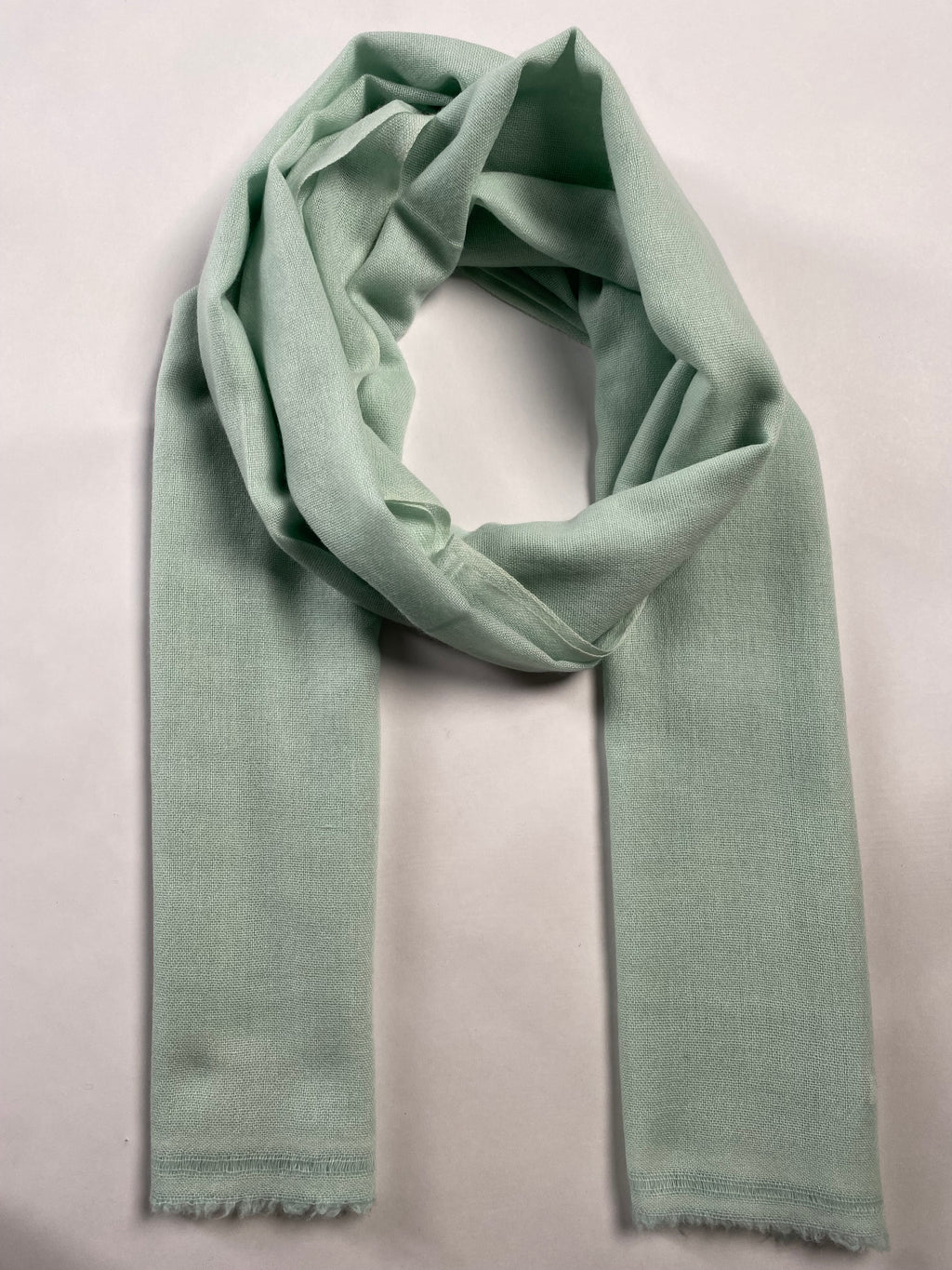 Double Lock Cashmere Schal - Minz Grün - aura cashmere