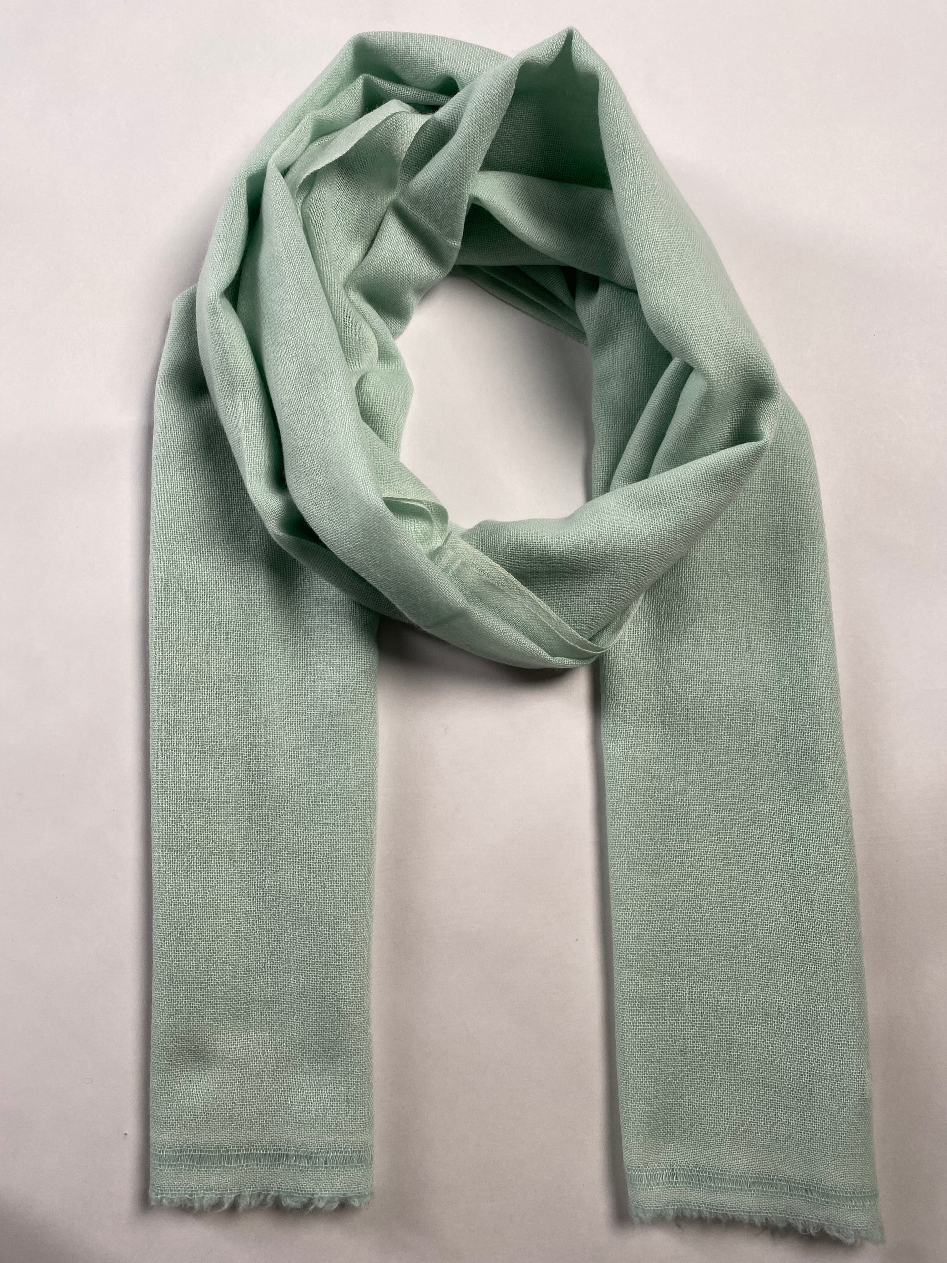 Double Lock Cashmere Schal - Minz Grün - aura cashmere