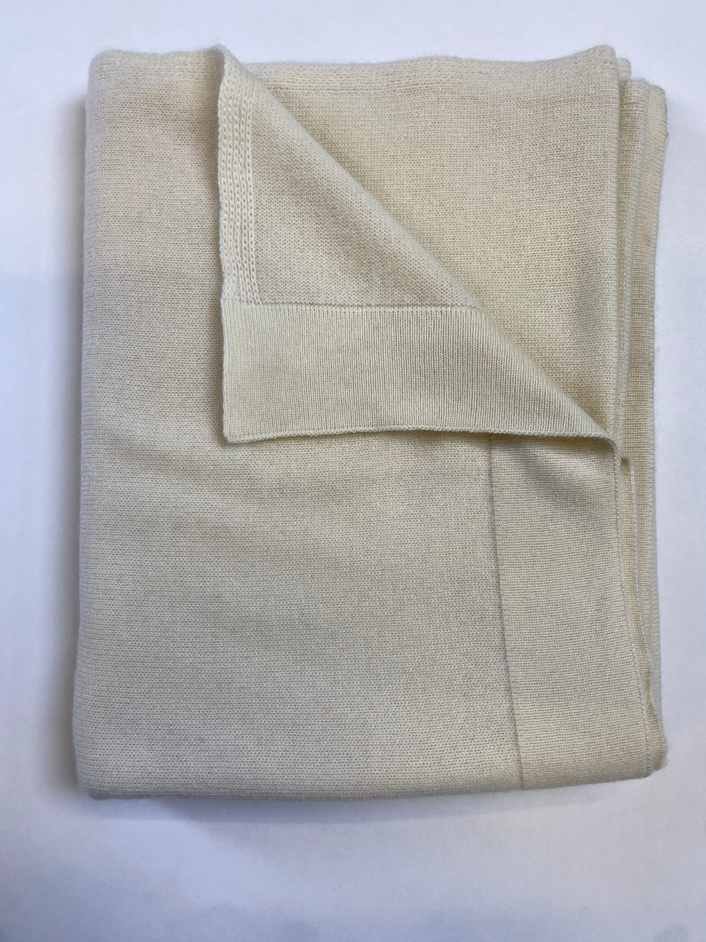 Knitted Cashmere Schal - Offwhite - aura cashmere