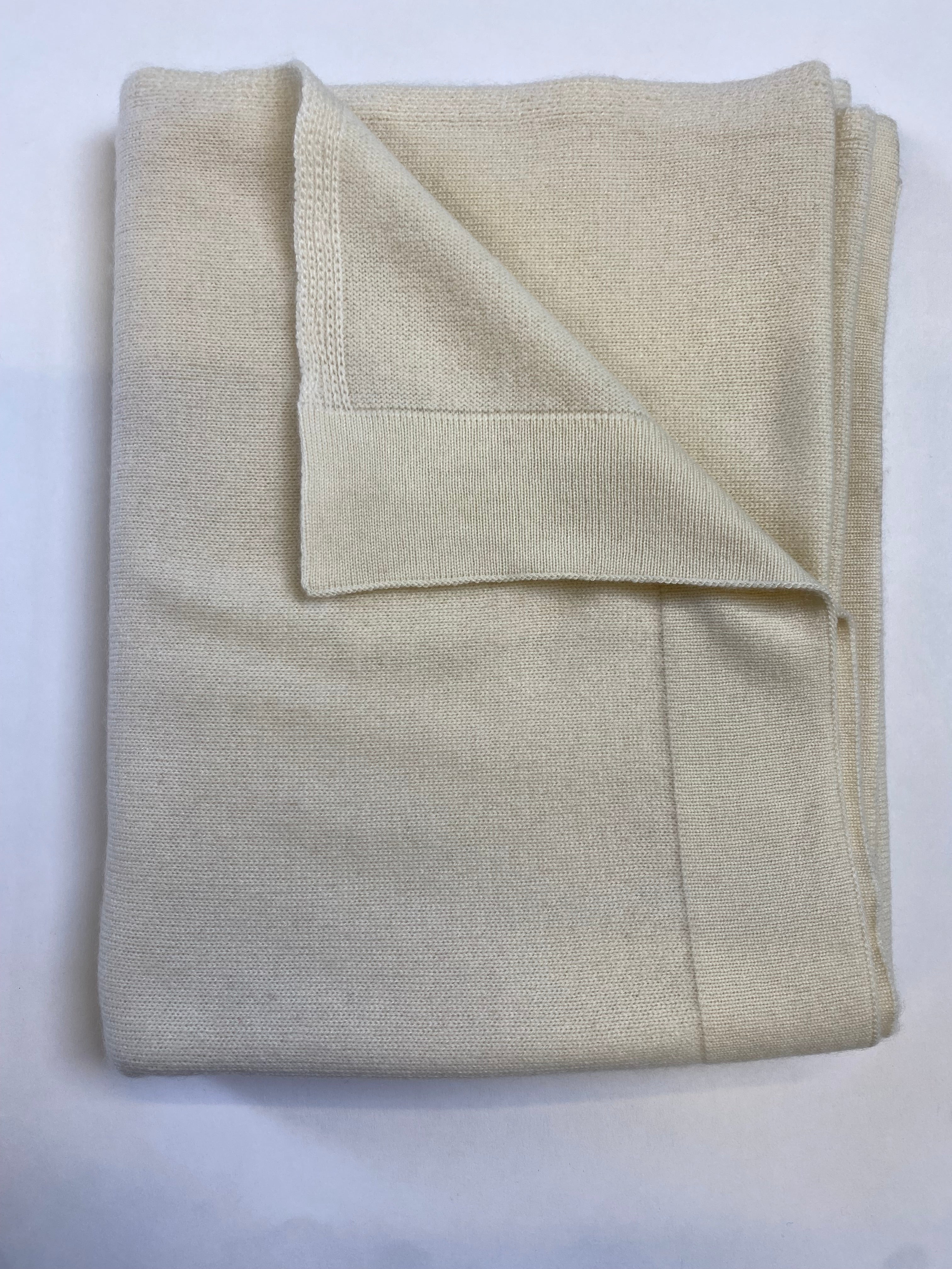 Knitted Cashmere Schal - Offwhite - aura cashmere