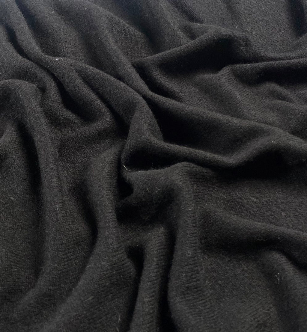 Knitted Cashmere Schal - Schwarz - aura cashmere